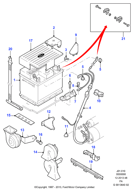 FORD 1347733 - Baterie de pornire allinparts.ro