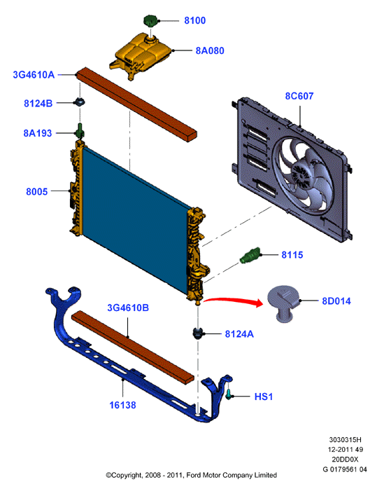 FORD 1762395 - Radiator, racire motor allinparts.ro