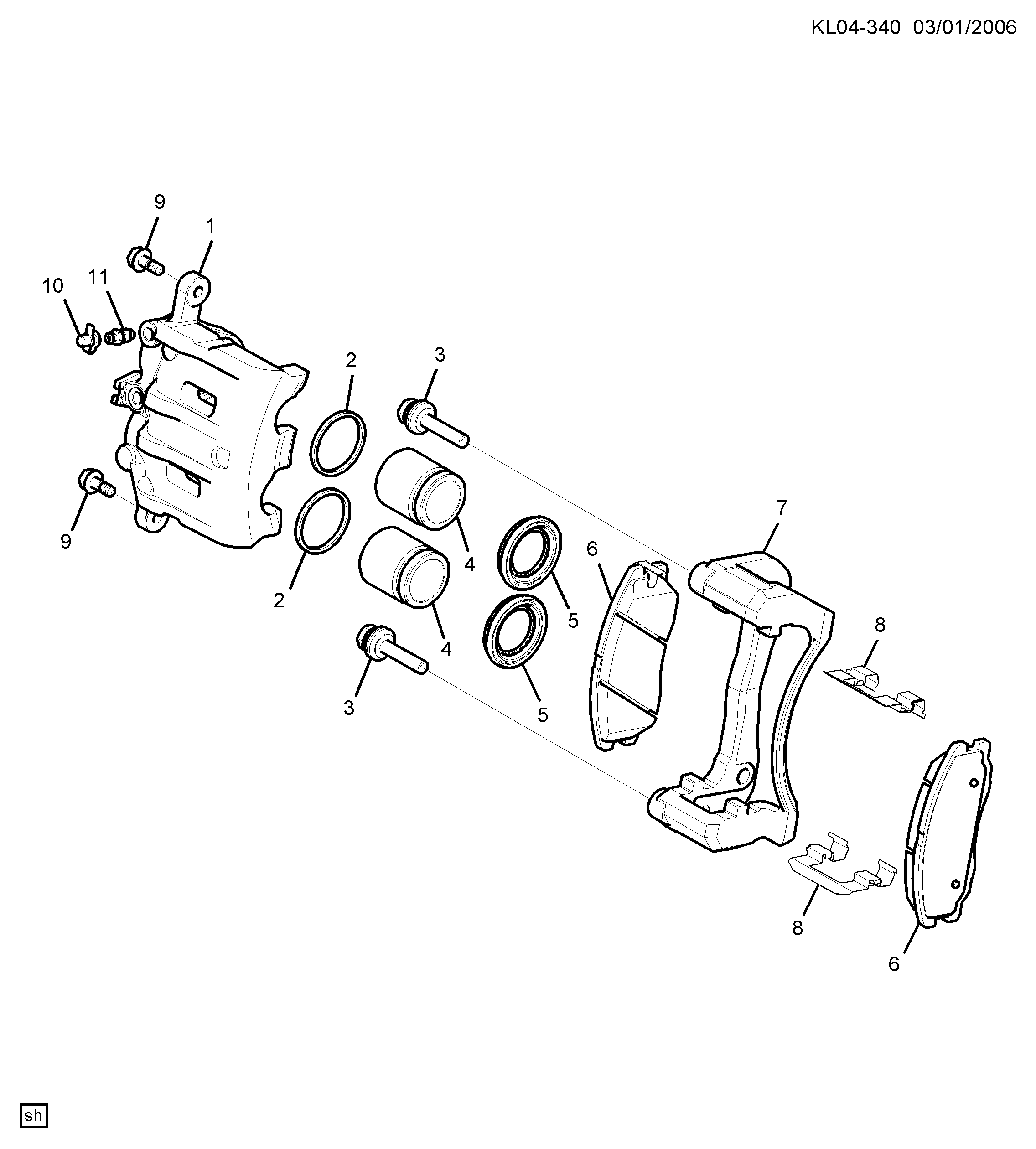 GM 25964183 - Set reparatie, etrier allinparts.ro