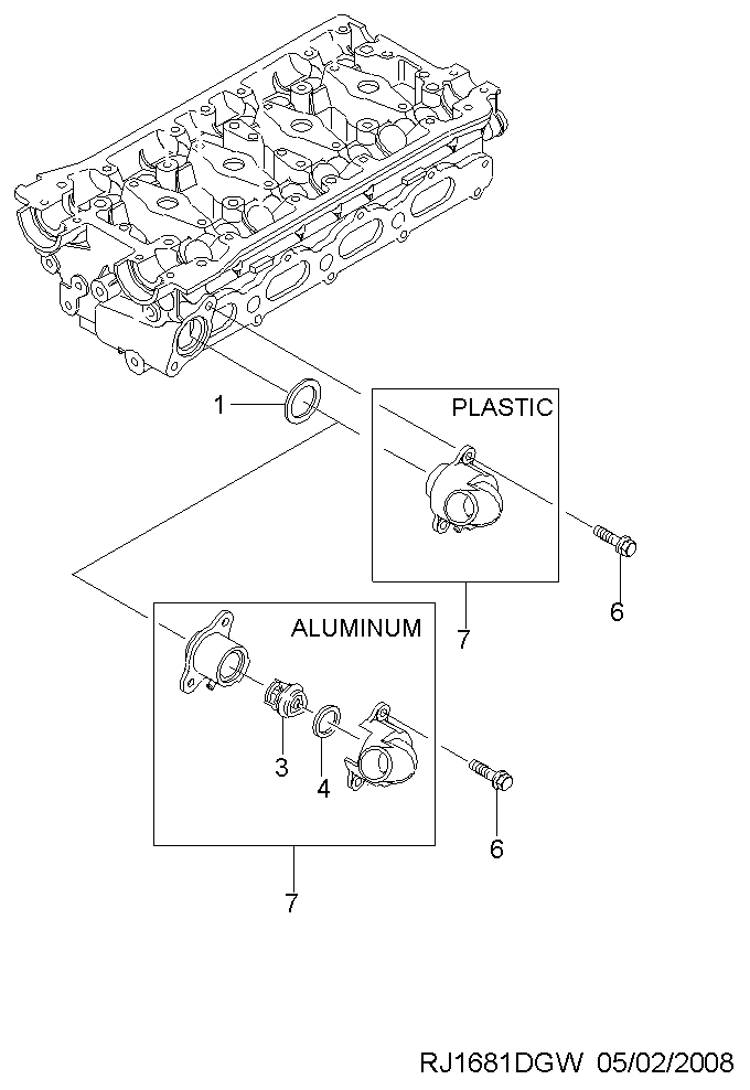 GM 96 835 286 - Termostat,lichid racire allinparts.ro
