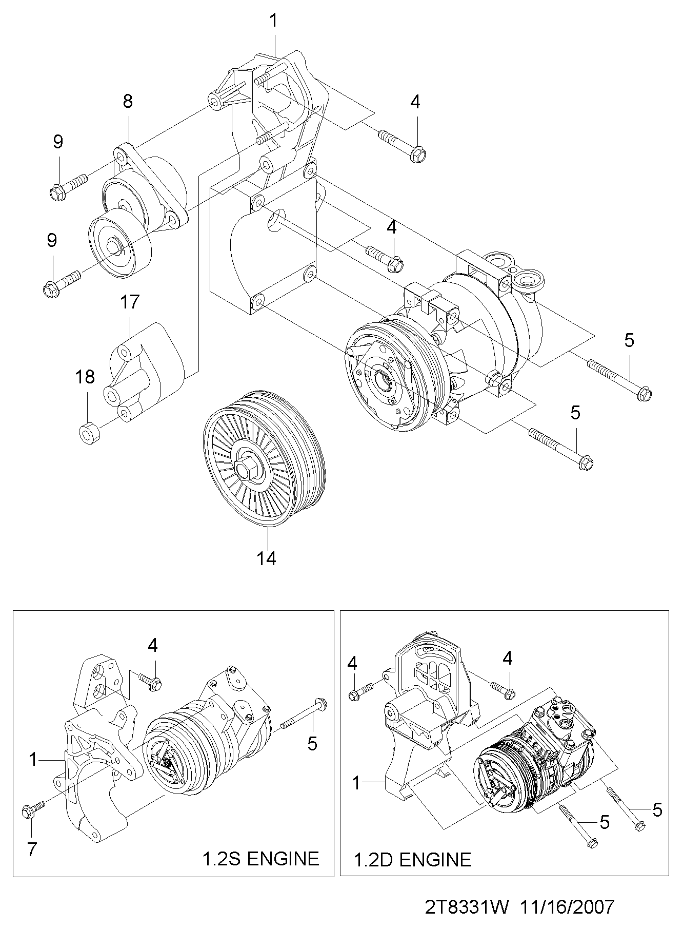 FCA 25185910 - Rola ghidare / conducere, curea transmisie allinparts.ro