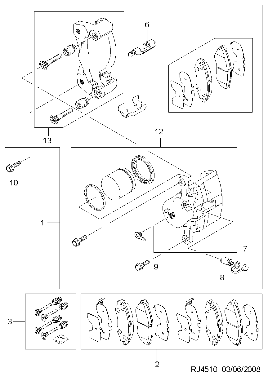 PSA 96549788 - Set reparatie, etrier allinparts.ro