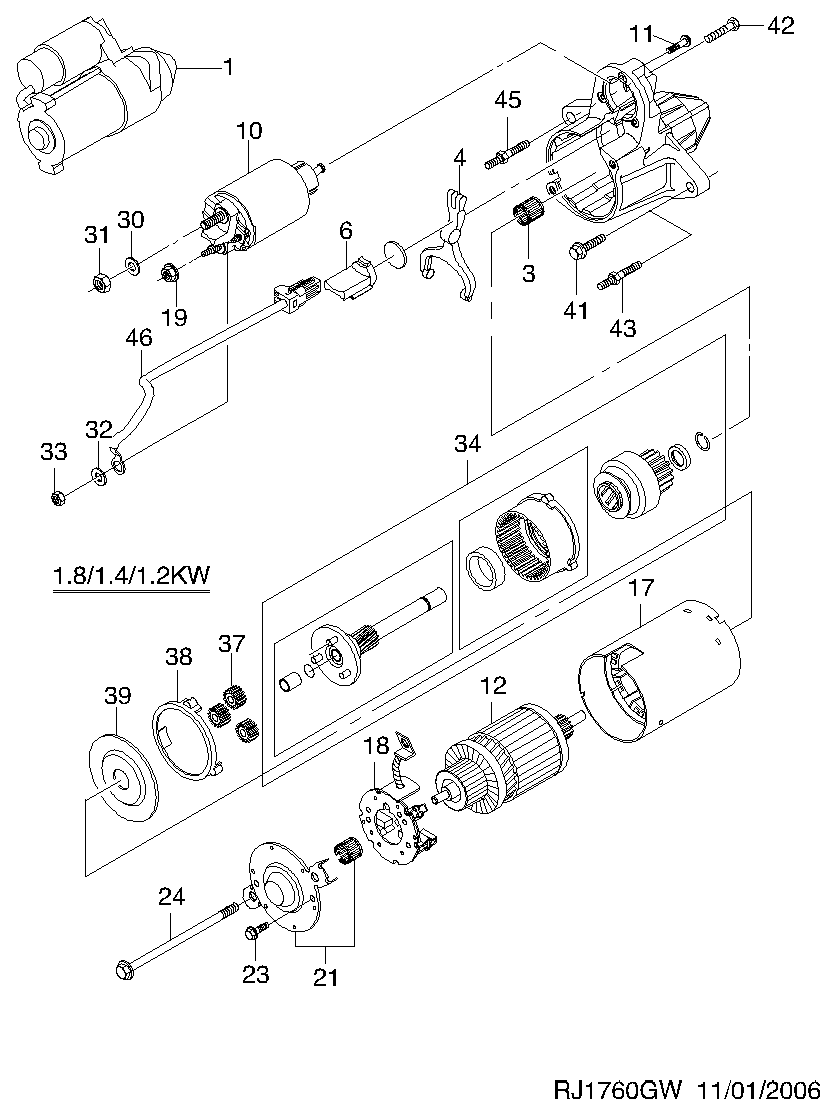 DAEWOO 96550792 - Starter allinparts.ro