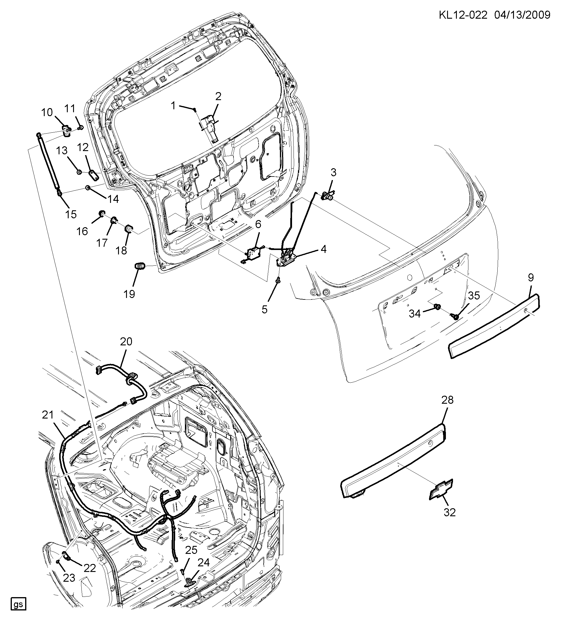 GM 95326922 - Amortizor portbagaj allinparts.ro