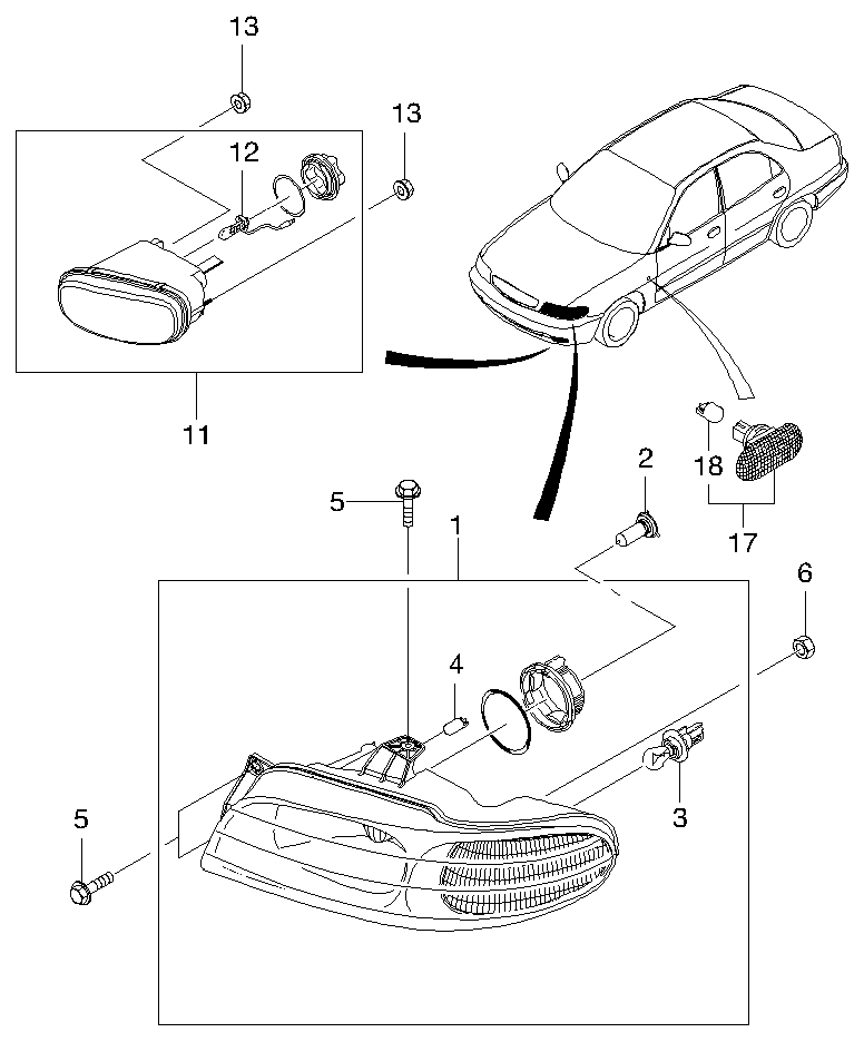GM 0510460553 - Bec, far faza lunga allinparts.ro