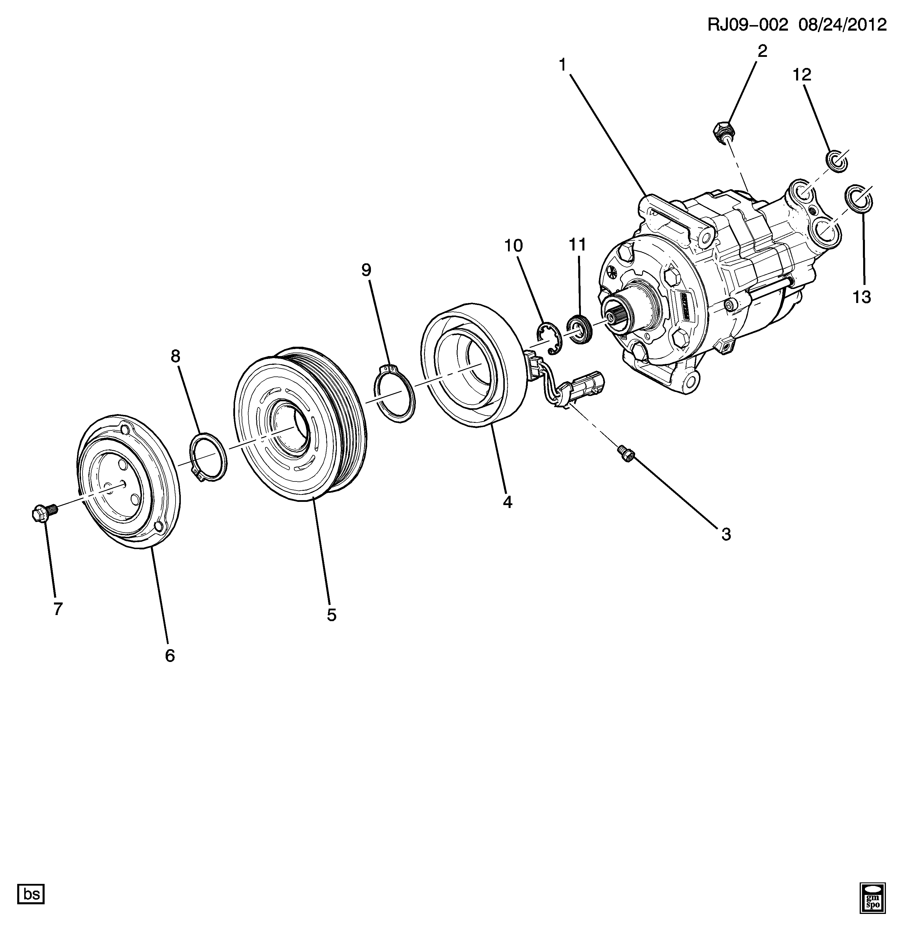 GM 95935304 - Compresor, climatizare allinparts.ro