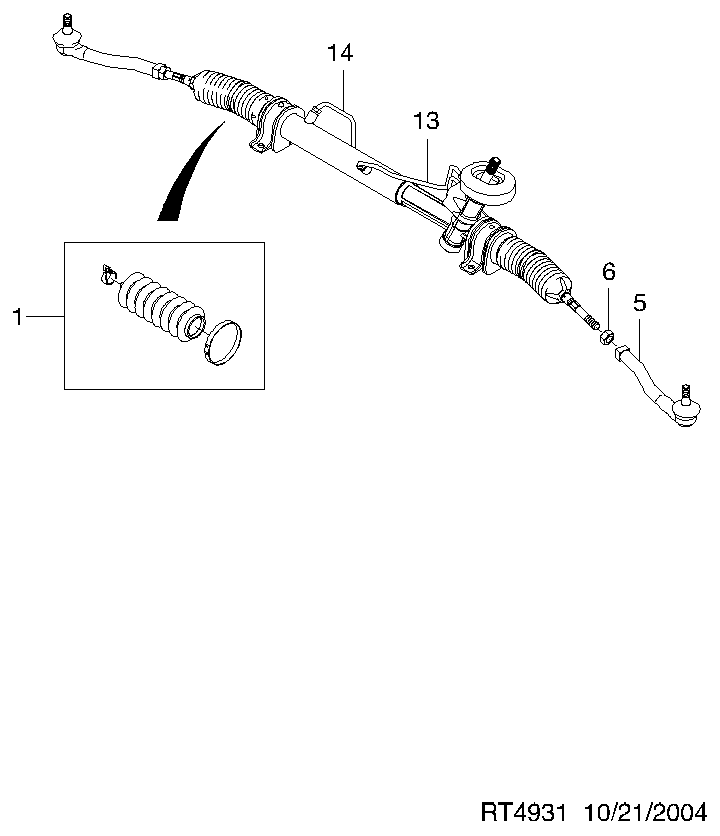 GM 93742565 - Burduf cauciuc, directie allinparts.ro