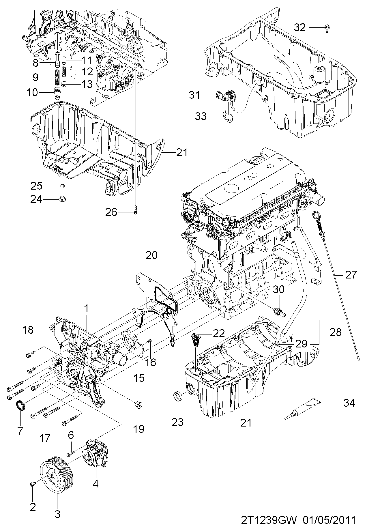 PSA 24 40 5895 - Pompa apa allinparts.ro