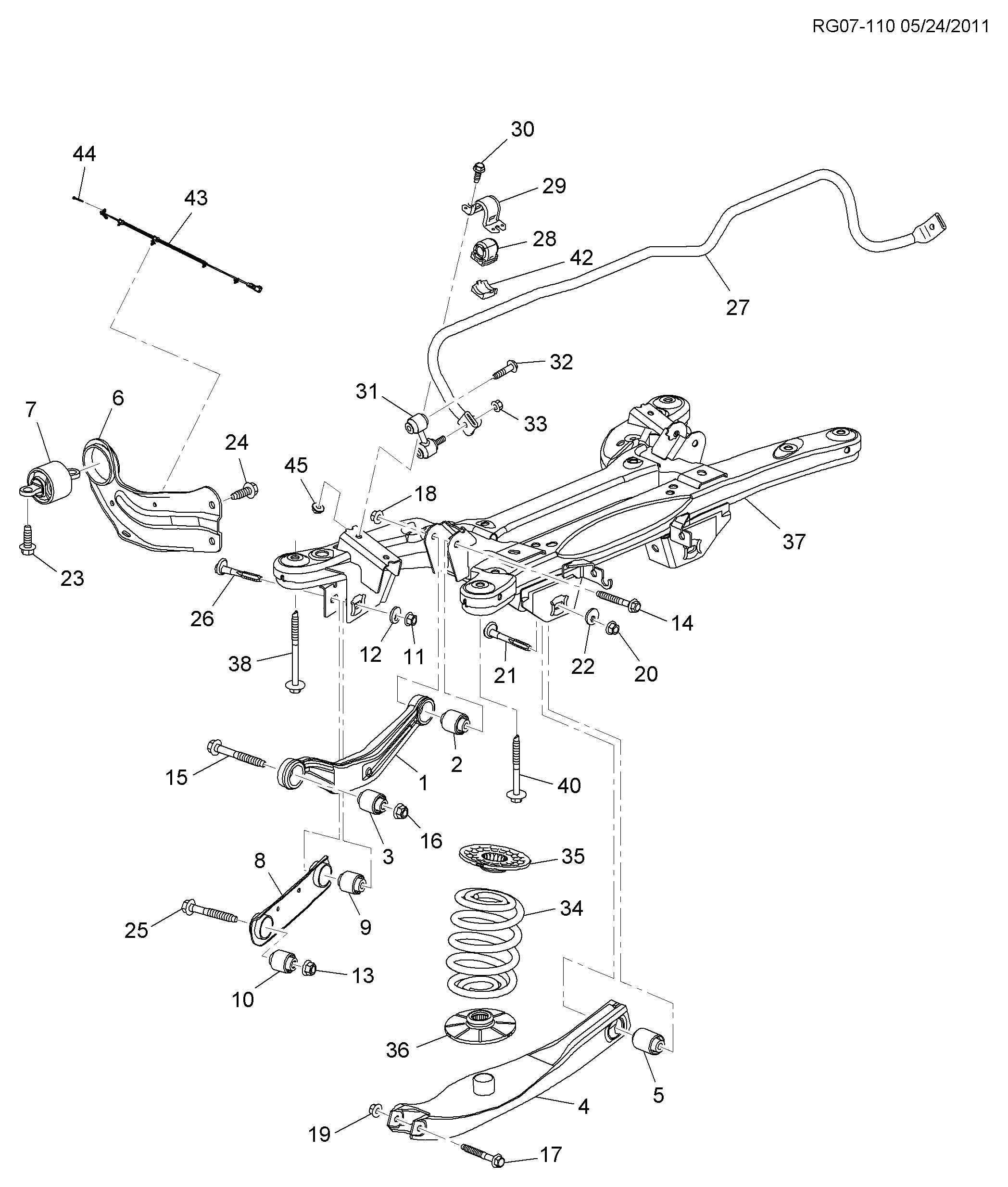 PSA 13281792 - Brat / bieleta suspensie, stabilizator allinparts.ro