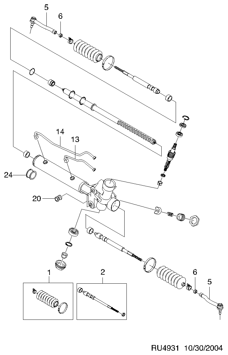 DAEWOO 93740595 - Burduf cauciuc, directie allinparts.ro