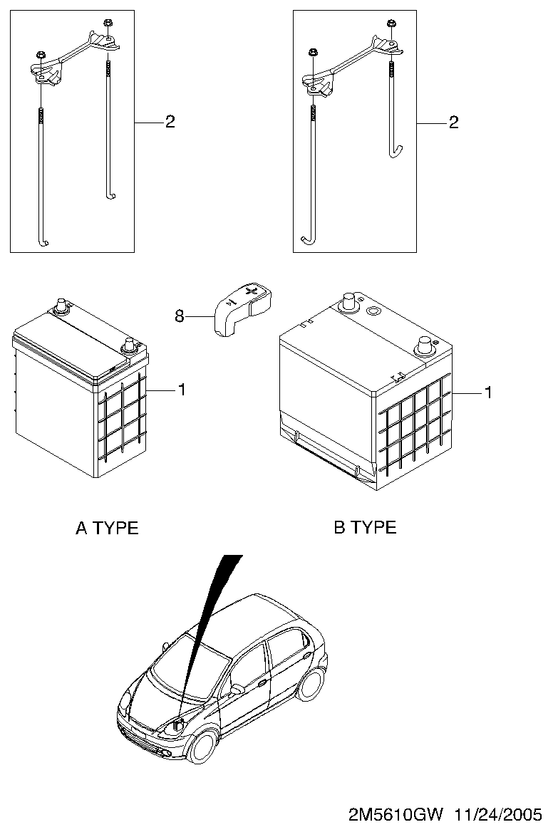 GM 96397062 - Baterie de pornire allinparts.ro
