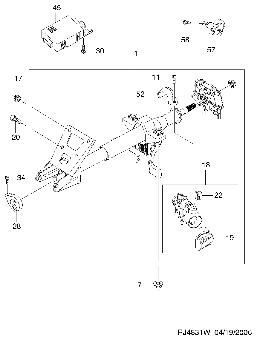 GM 96238726 - Comutator pornire allinparts.ro