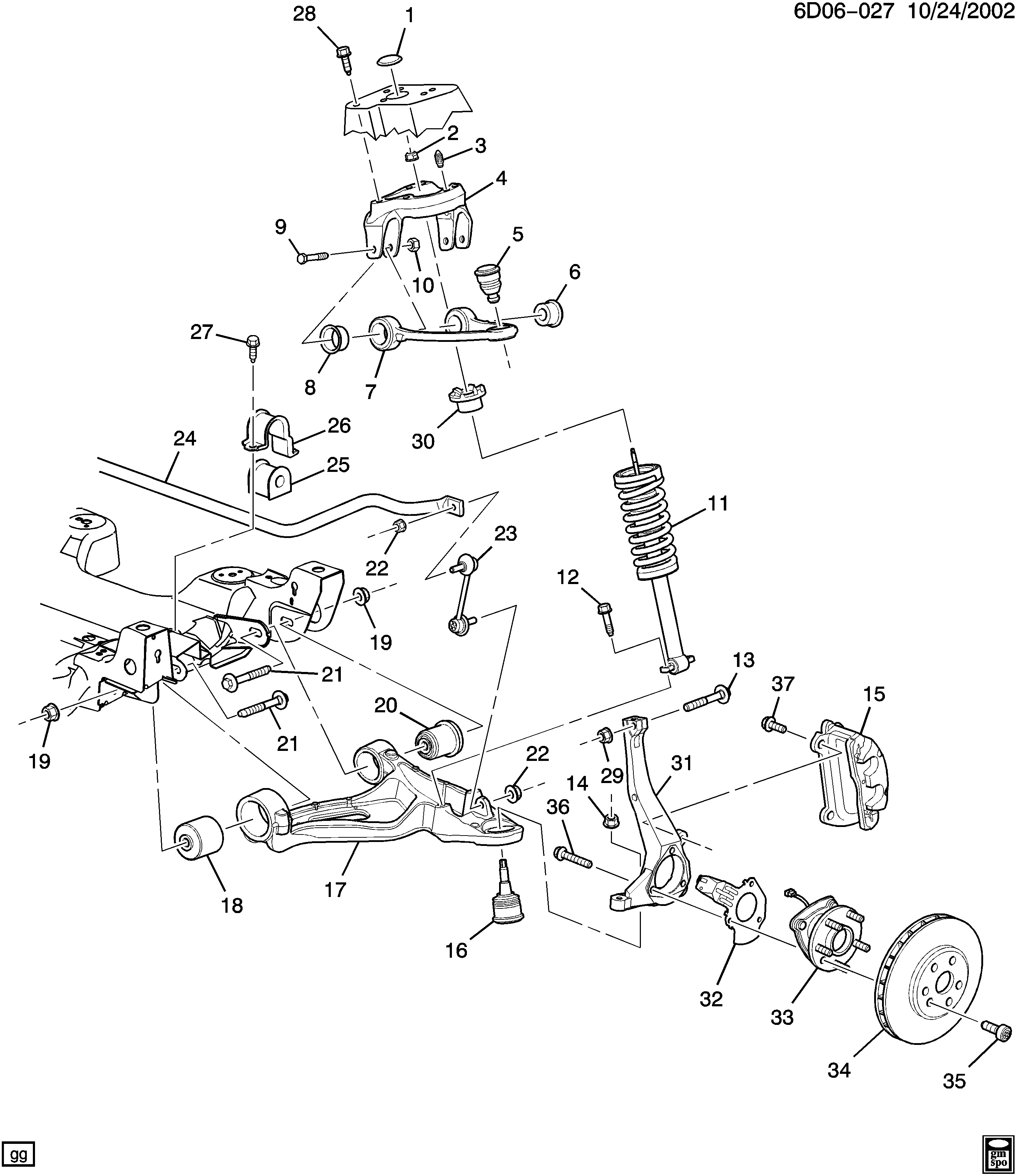 GM 15858708 - Brat / bieleta suspensie, stabilizator allinparts.ro