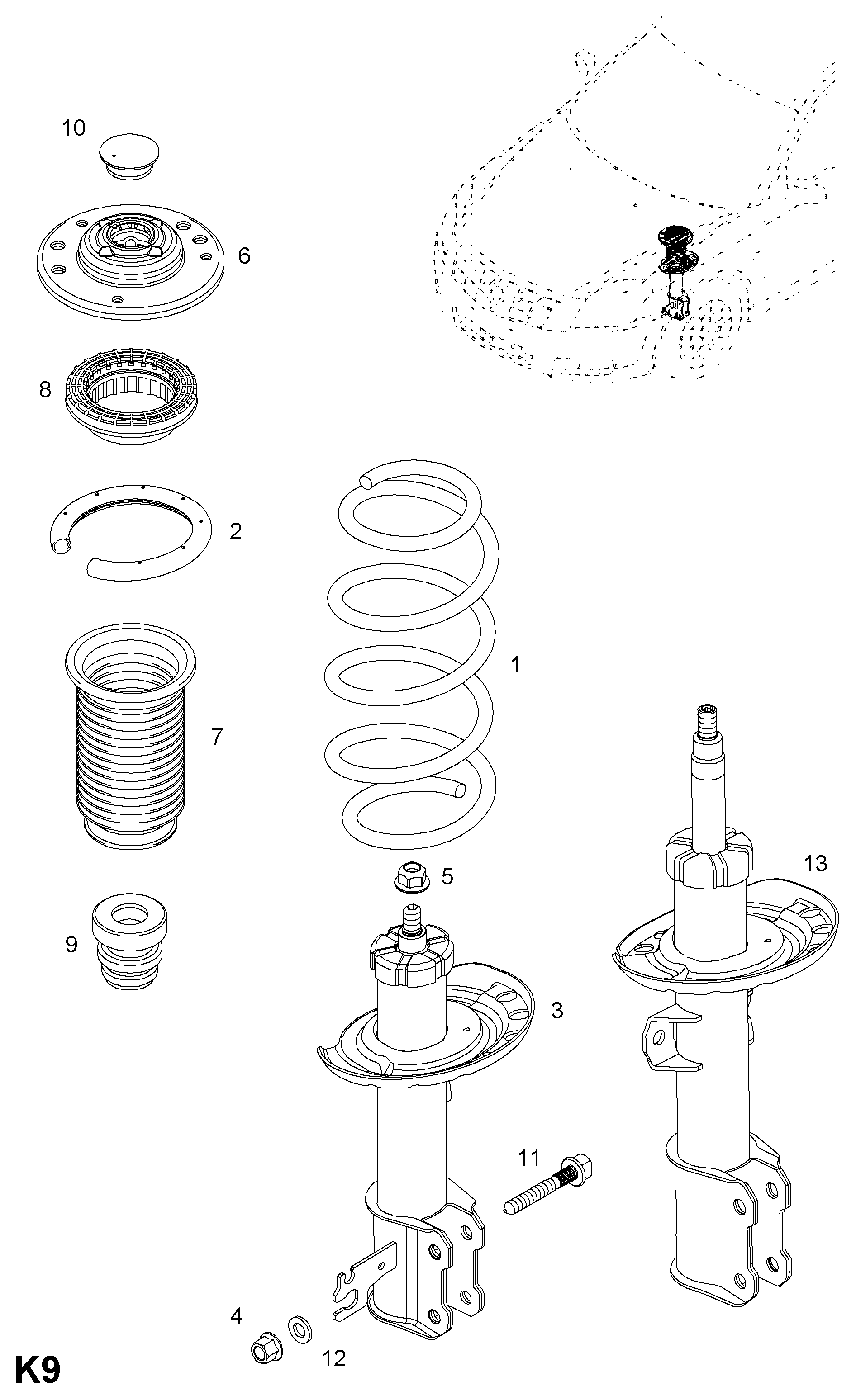 PSA 3 44 625 - Rulment sarcina amortizor allinparts.ro