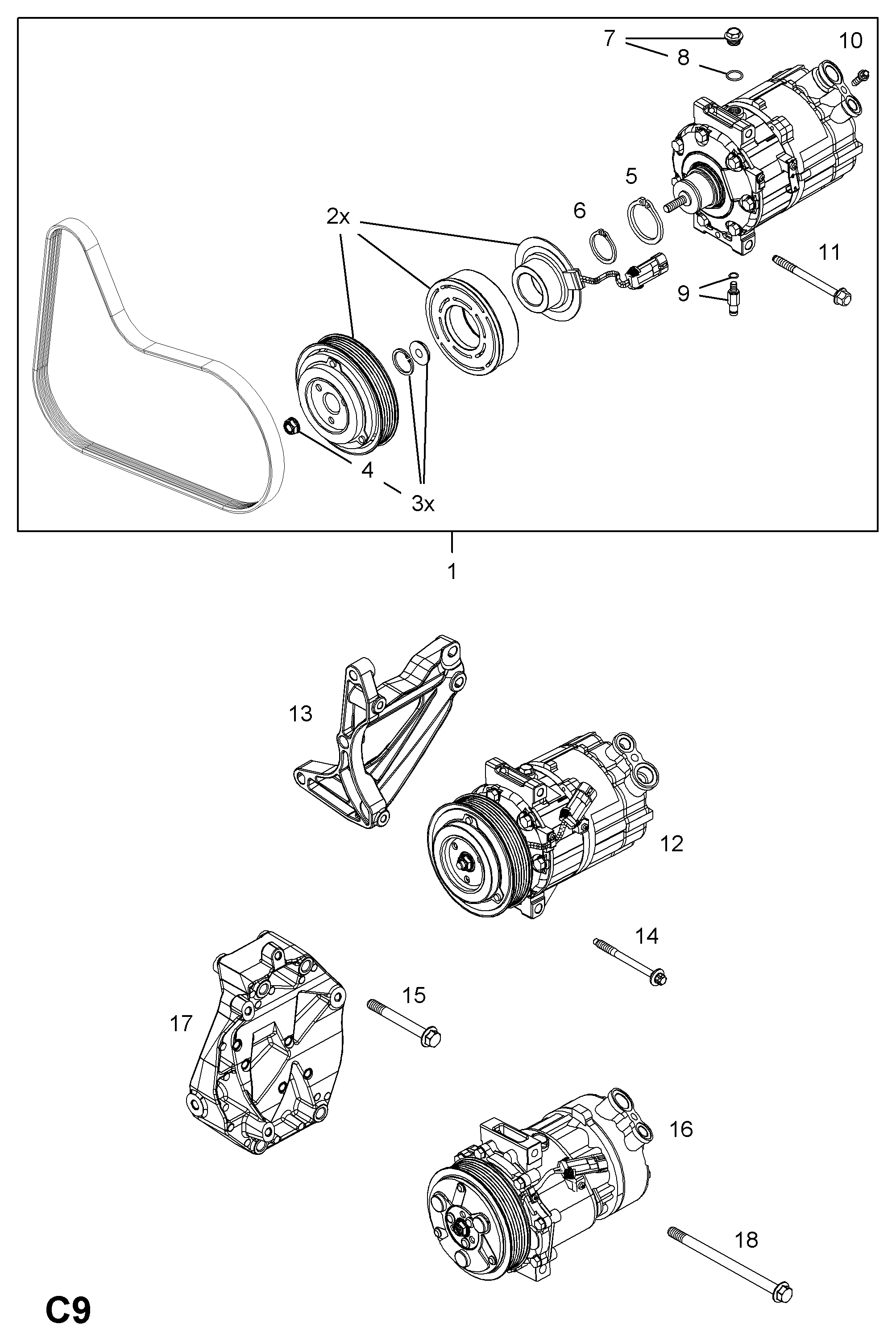 SAAB 12 75 9394 - Compresor, climatizare allinparts.ro