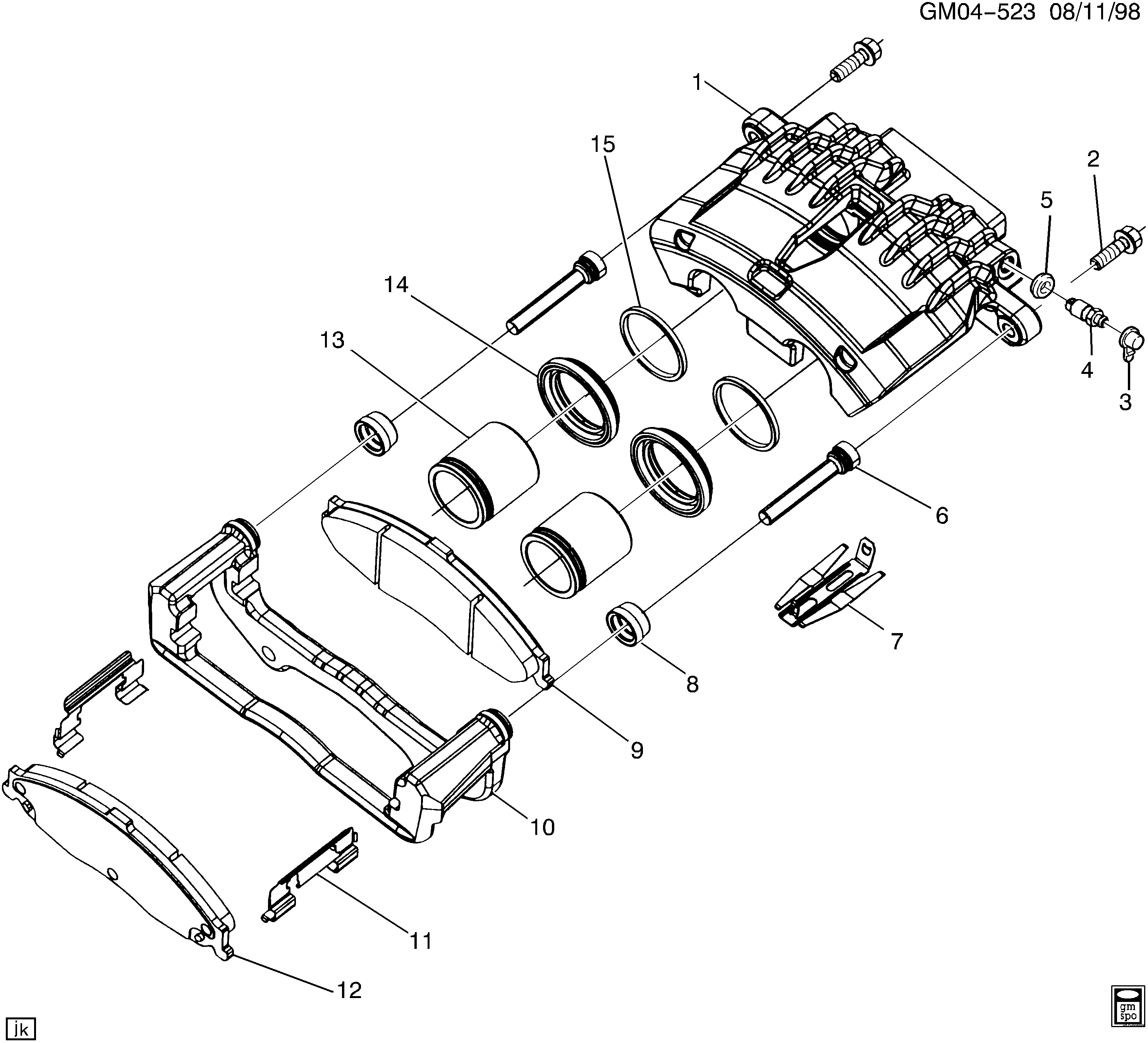 GM 88964192 - Set placute frana,frana disc allinparts.ro