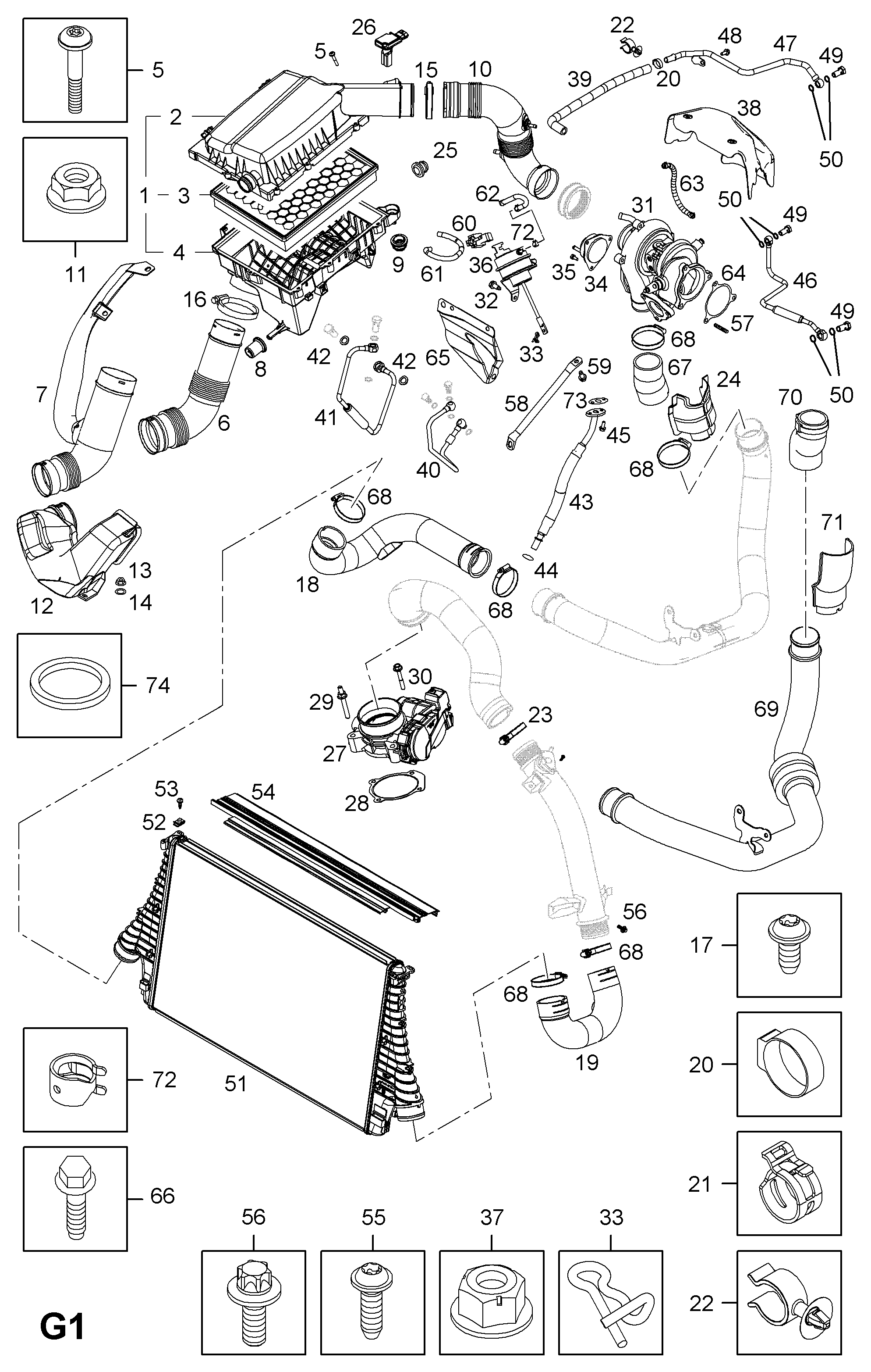 GM 5860142 - Compresor,sistem de supraalimentare allinparts.ro