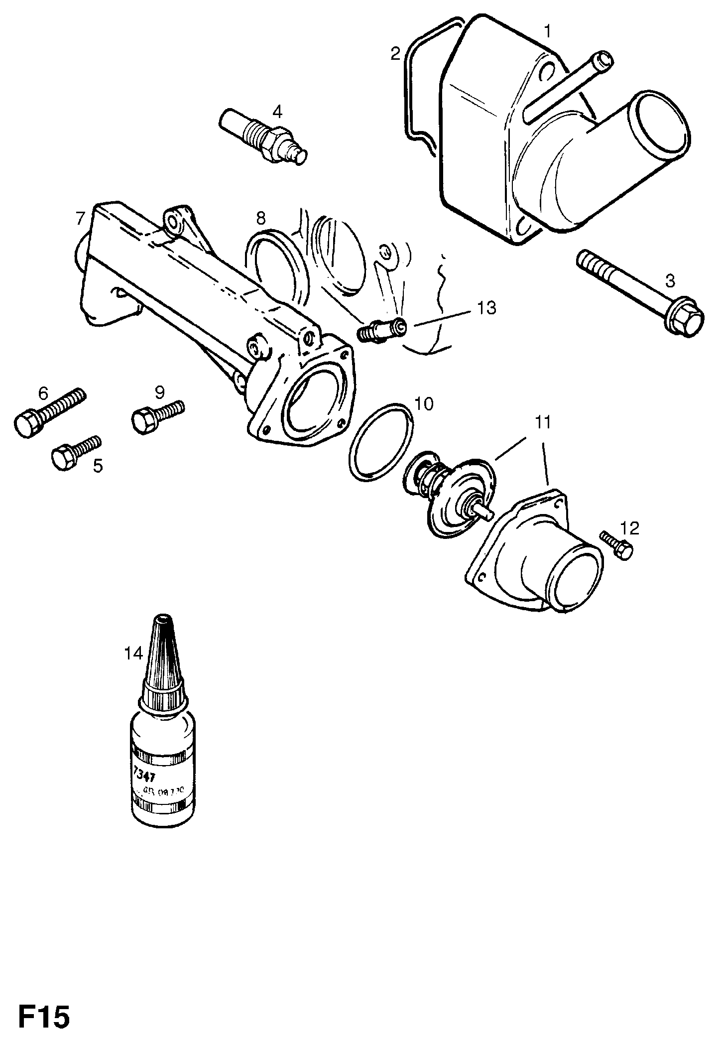 GM 1338079 - Termostat,lichid racire allinparts.ro