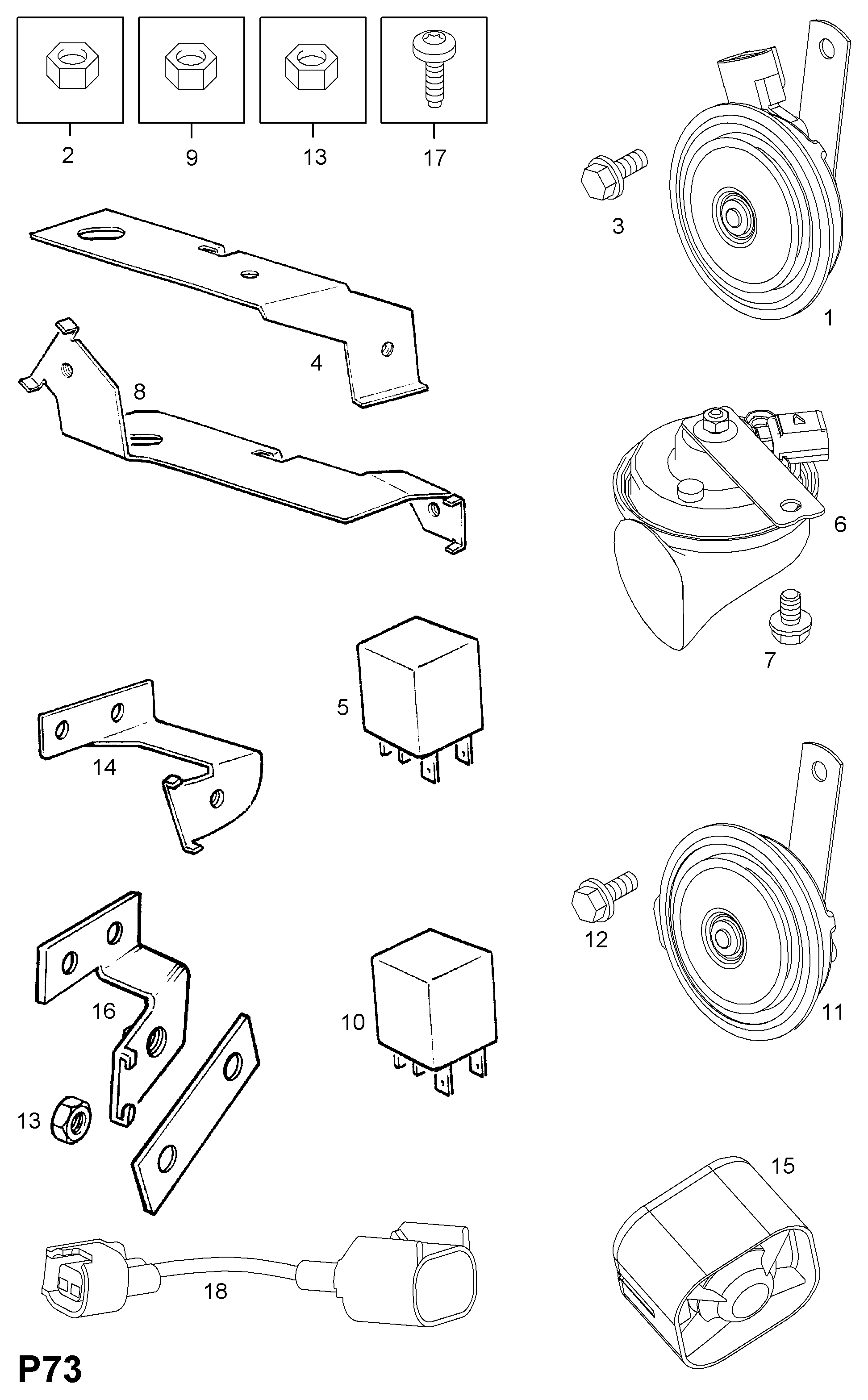 PSA 1228132 - Claxon allinparts.ro