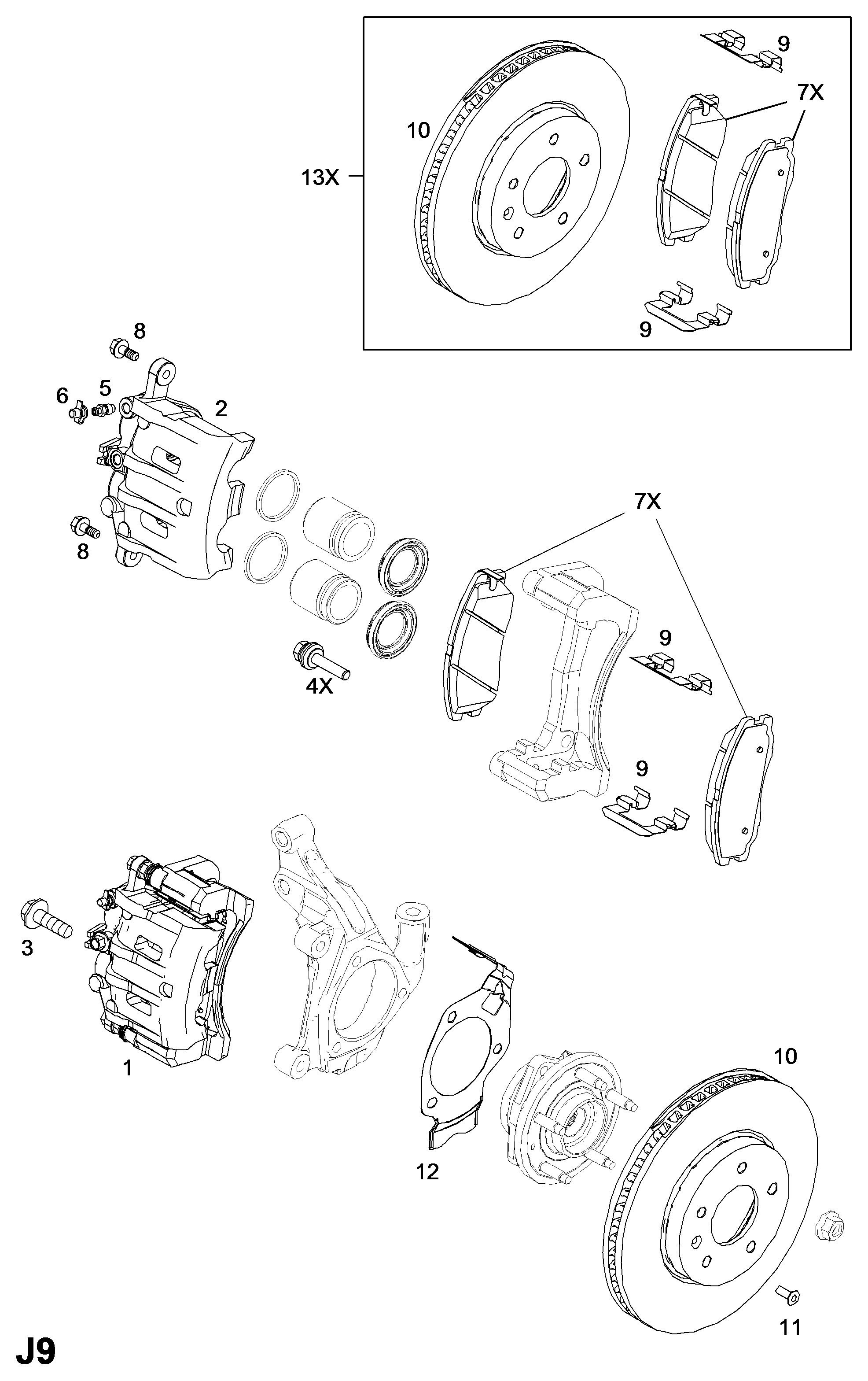 PSA 4808845 - Set bucsi de ghidaj, etrier frana allinparts.ro