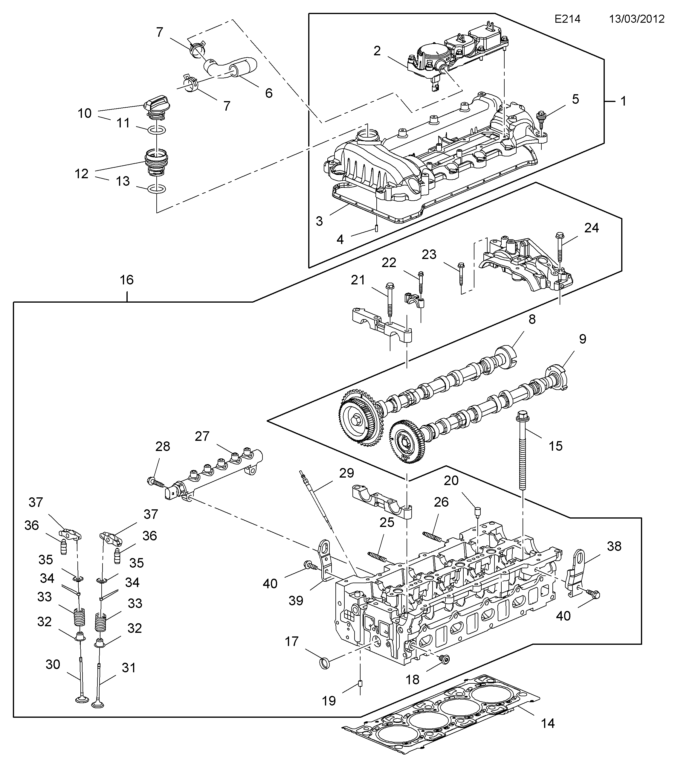 PSA 6 42 697 - Set garnituri, ax supape allinparts.ro