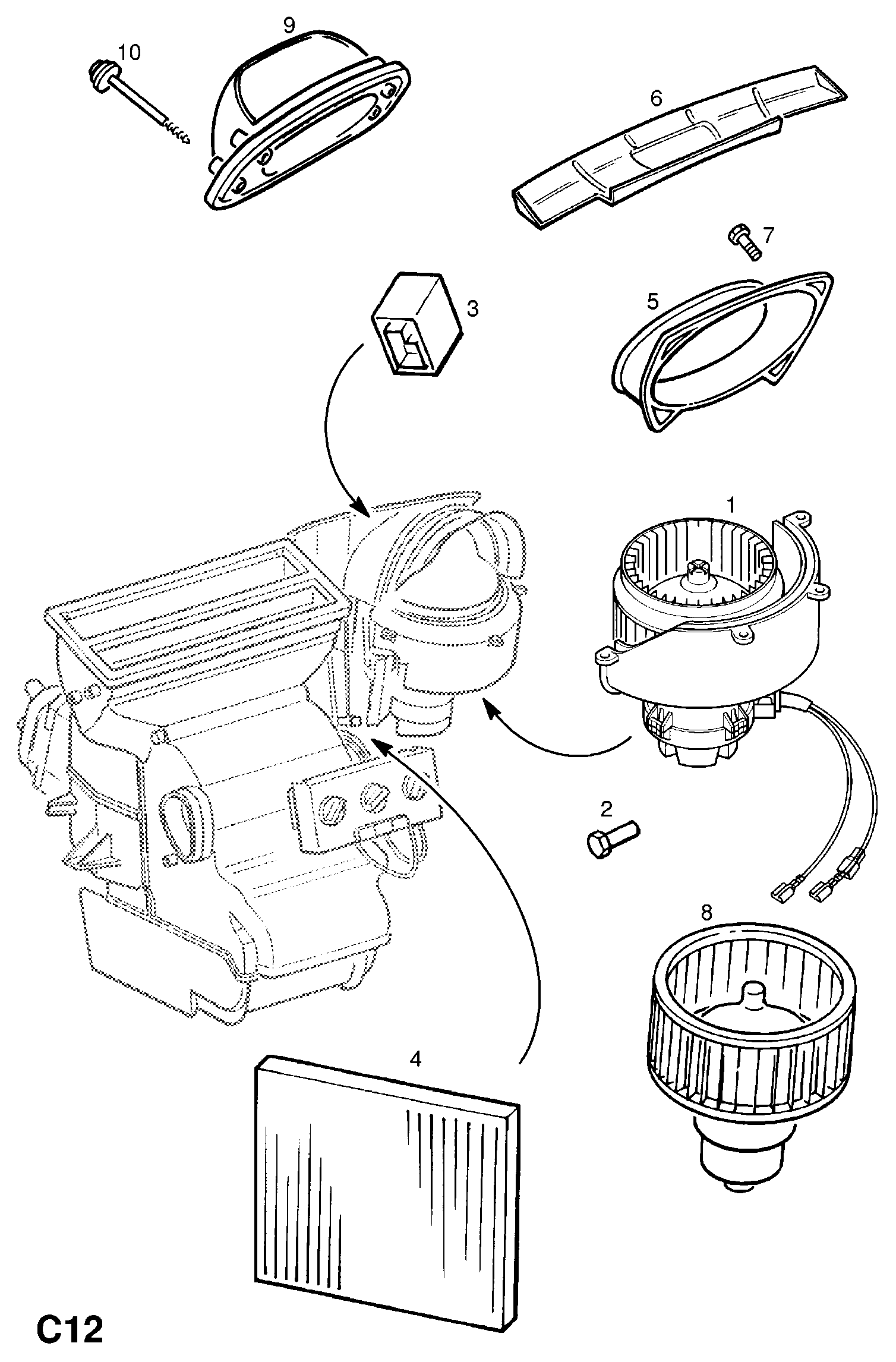 OM 1808610 - Filtru, aer habitaclu allinparts.ro