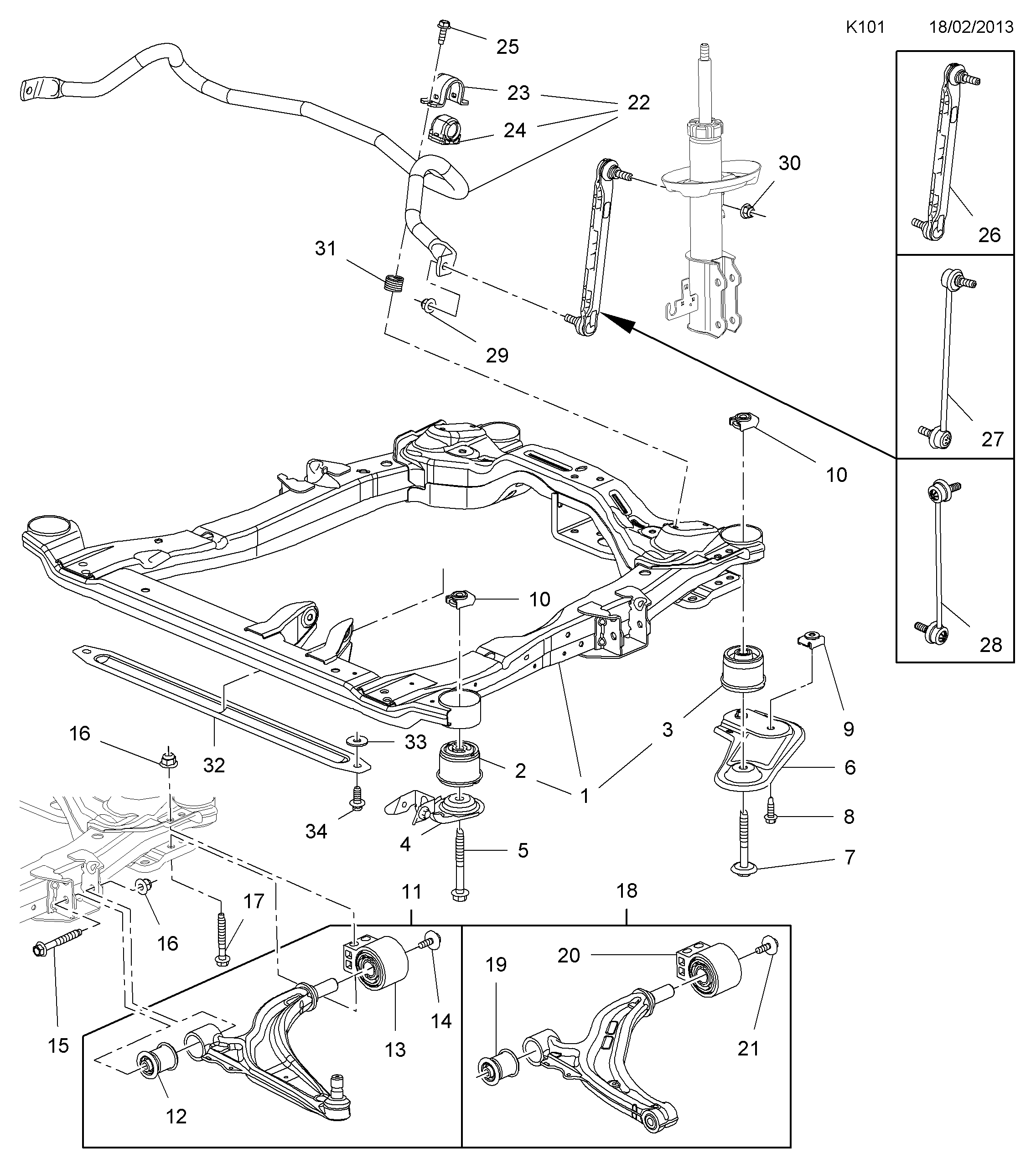 PSA 3 52 508 - Suport,trapez allinparts.ro