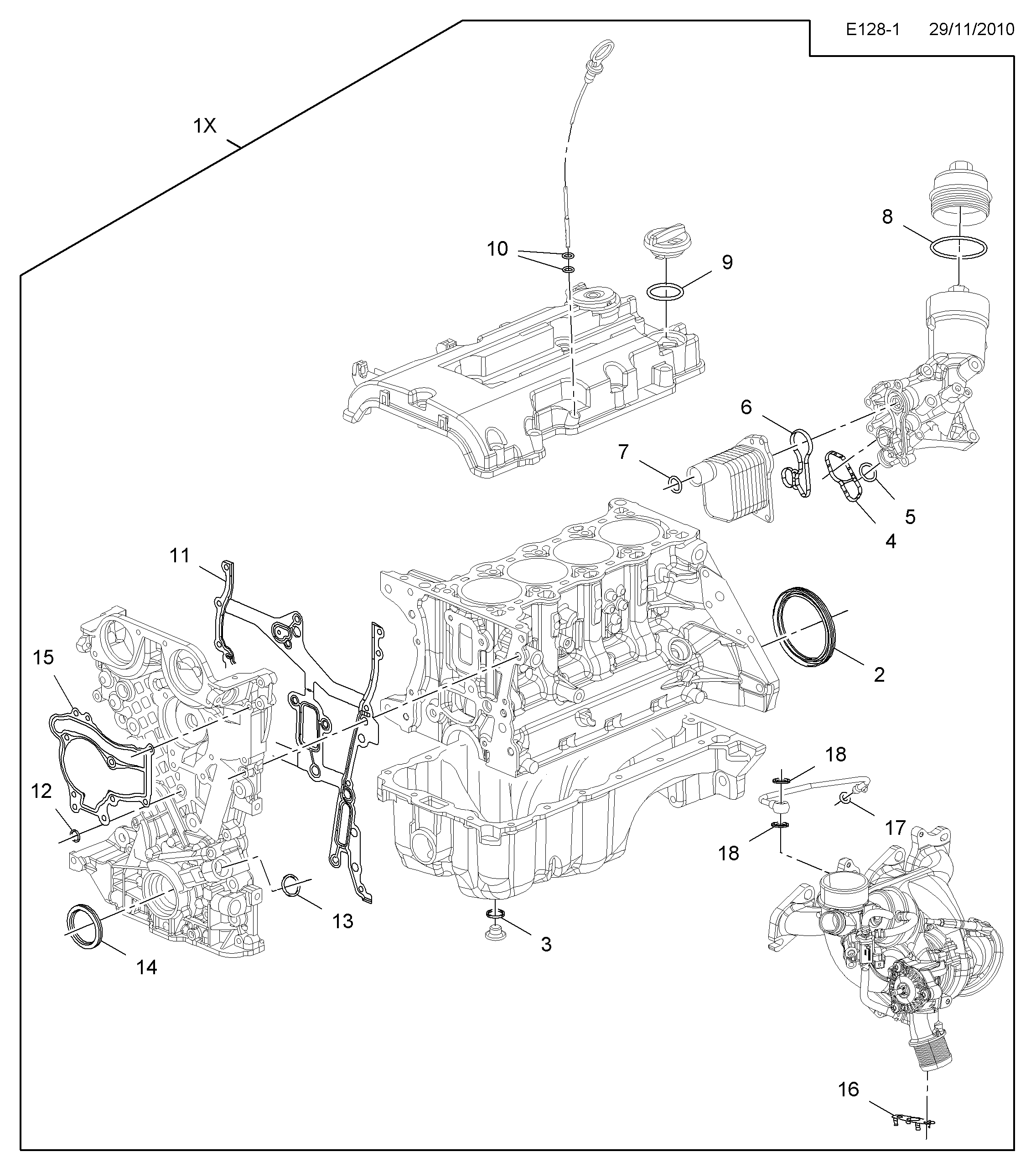 PSA 638 130 - Garnitura, distributie allinparts.ro