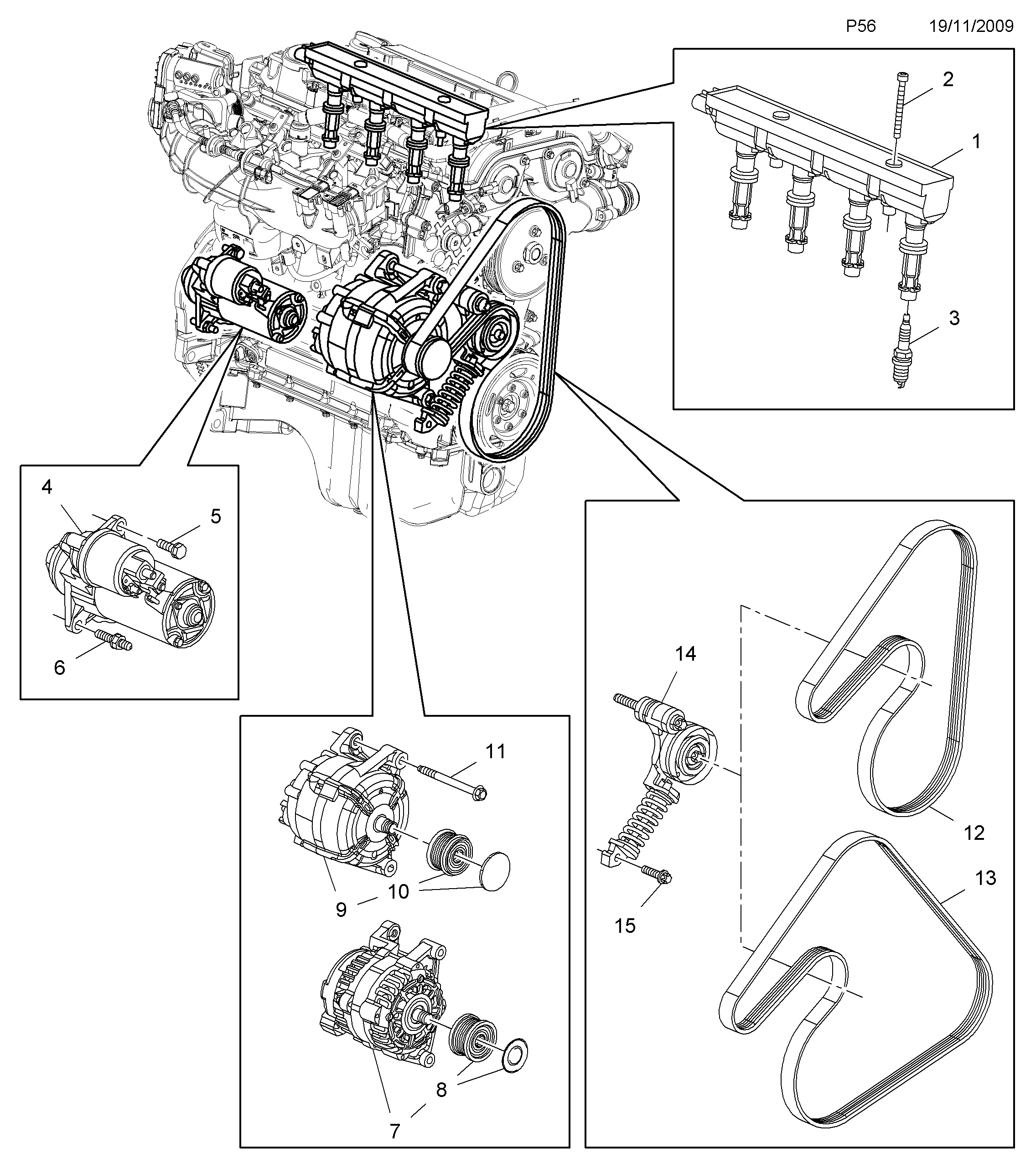 PSA 13 40 053 - Curea transmisie cu caneluri allinparts.ro
