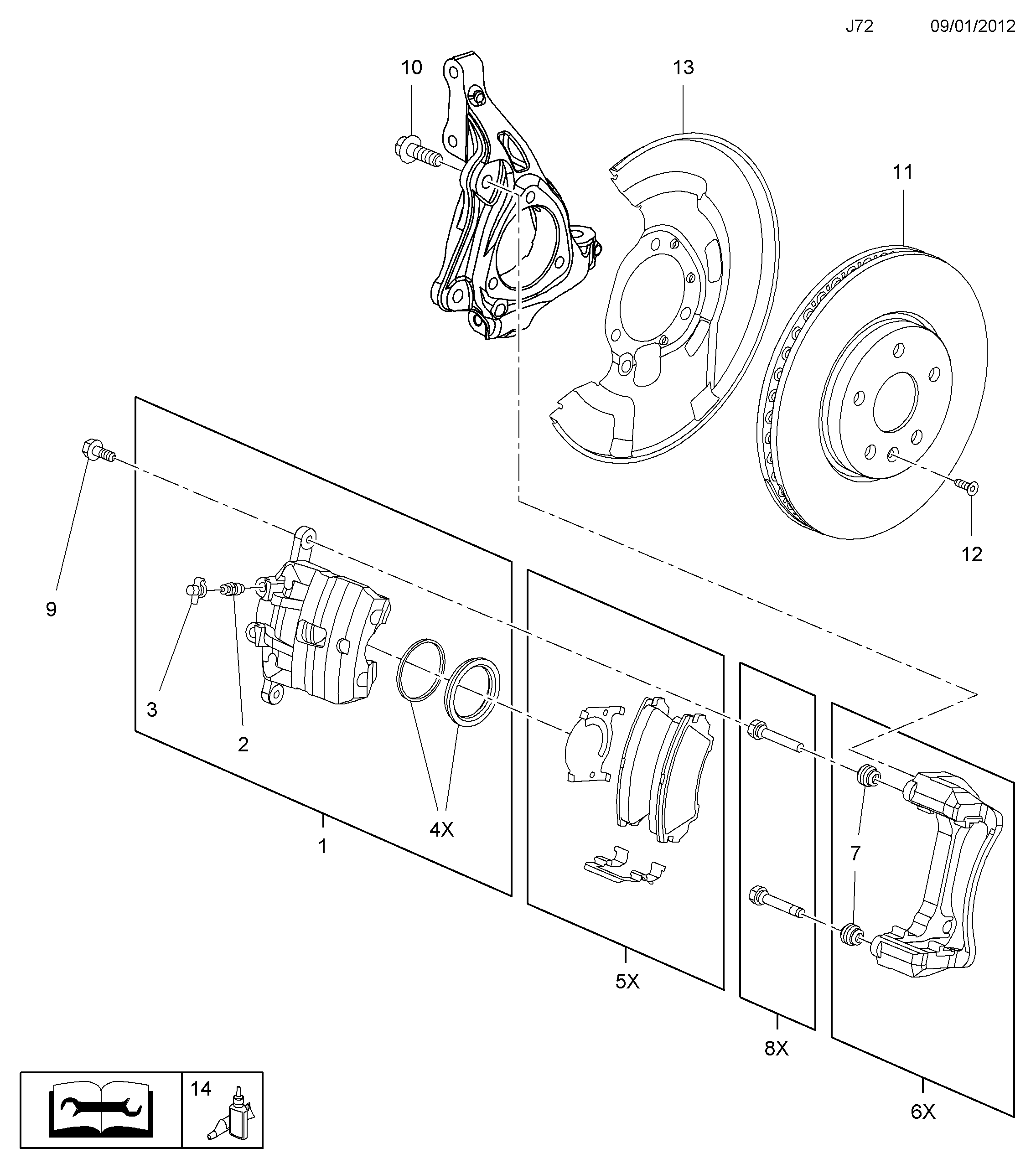 SAAB 1605232 - Set placute frana,frana disc allinparts.ro