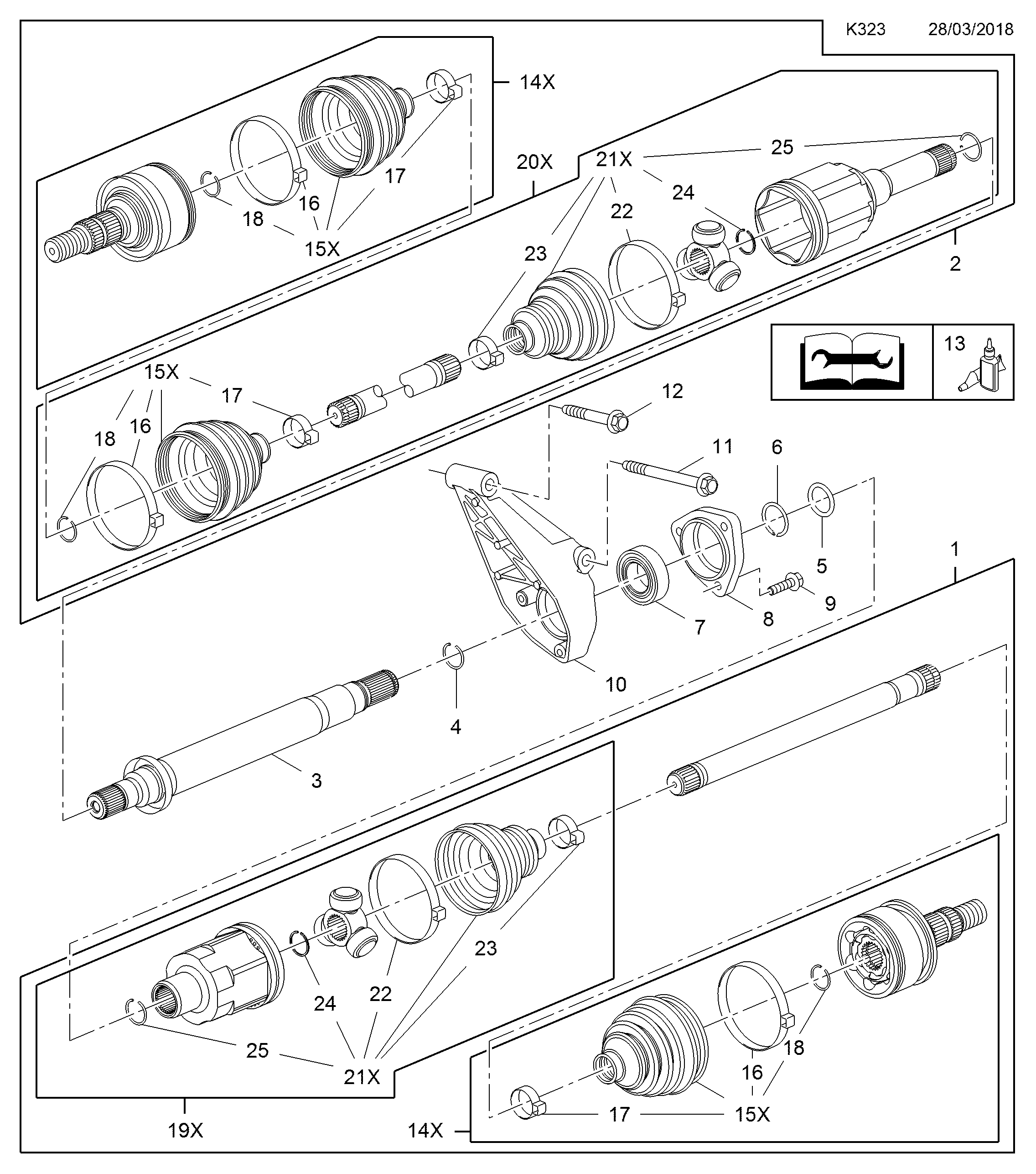 PSA 374880 - Set articulatie, planetara allinparts.ro