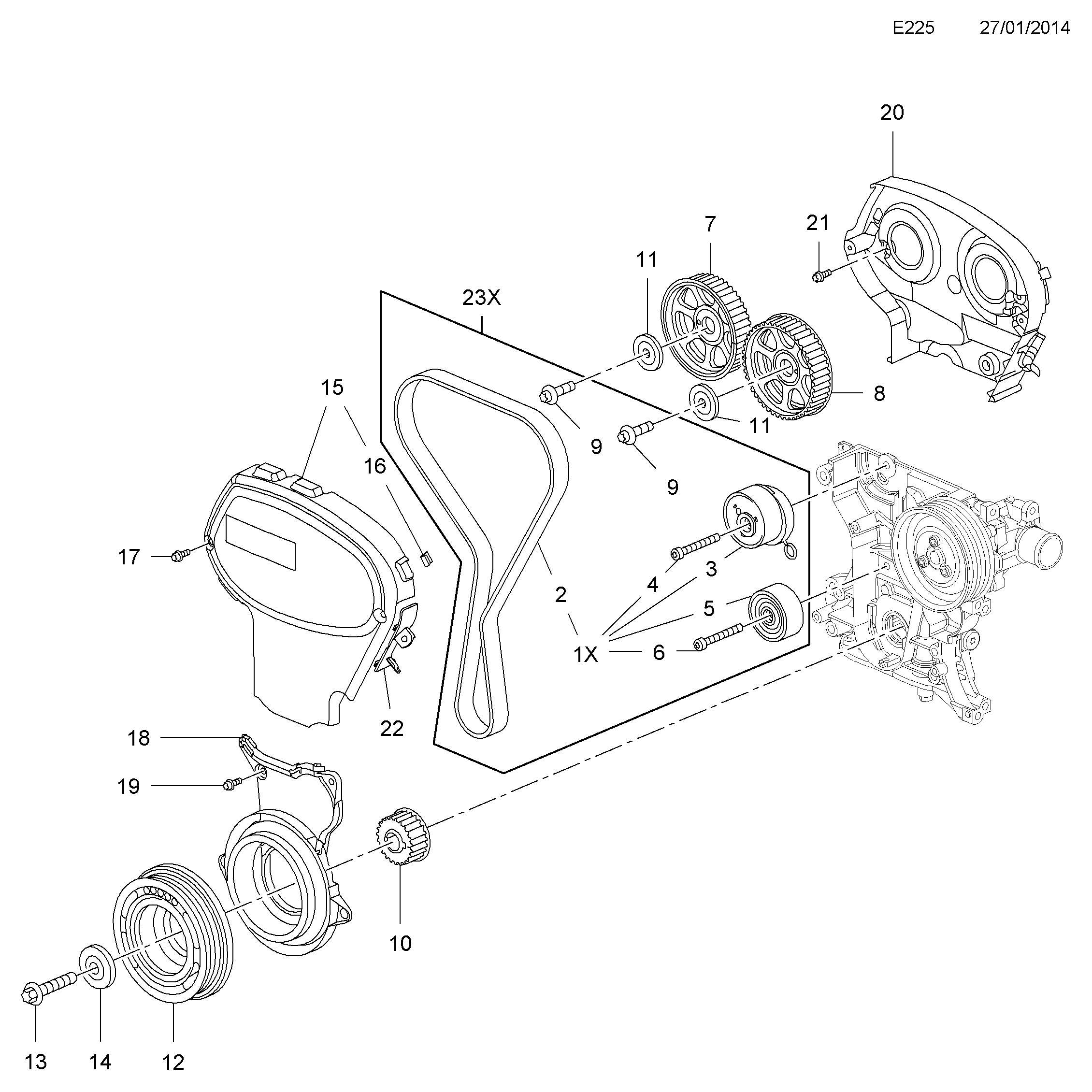 GM 1629067 - Curea de distributie allinparts.ro