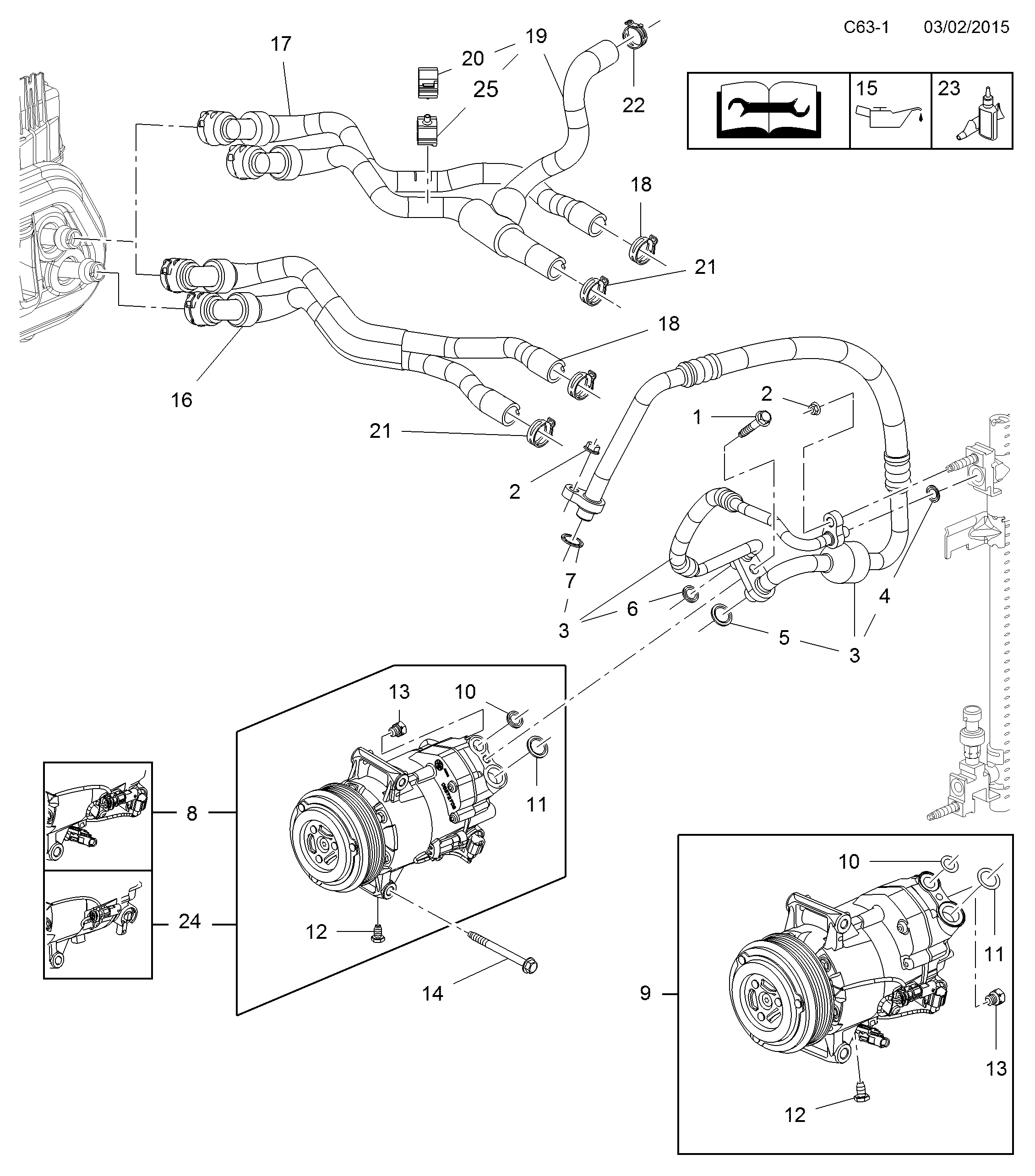 GM 1618408 - Compresor, climatizare allinparts.ro