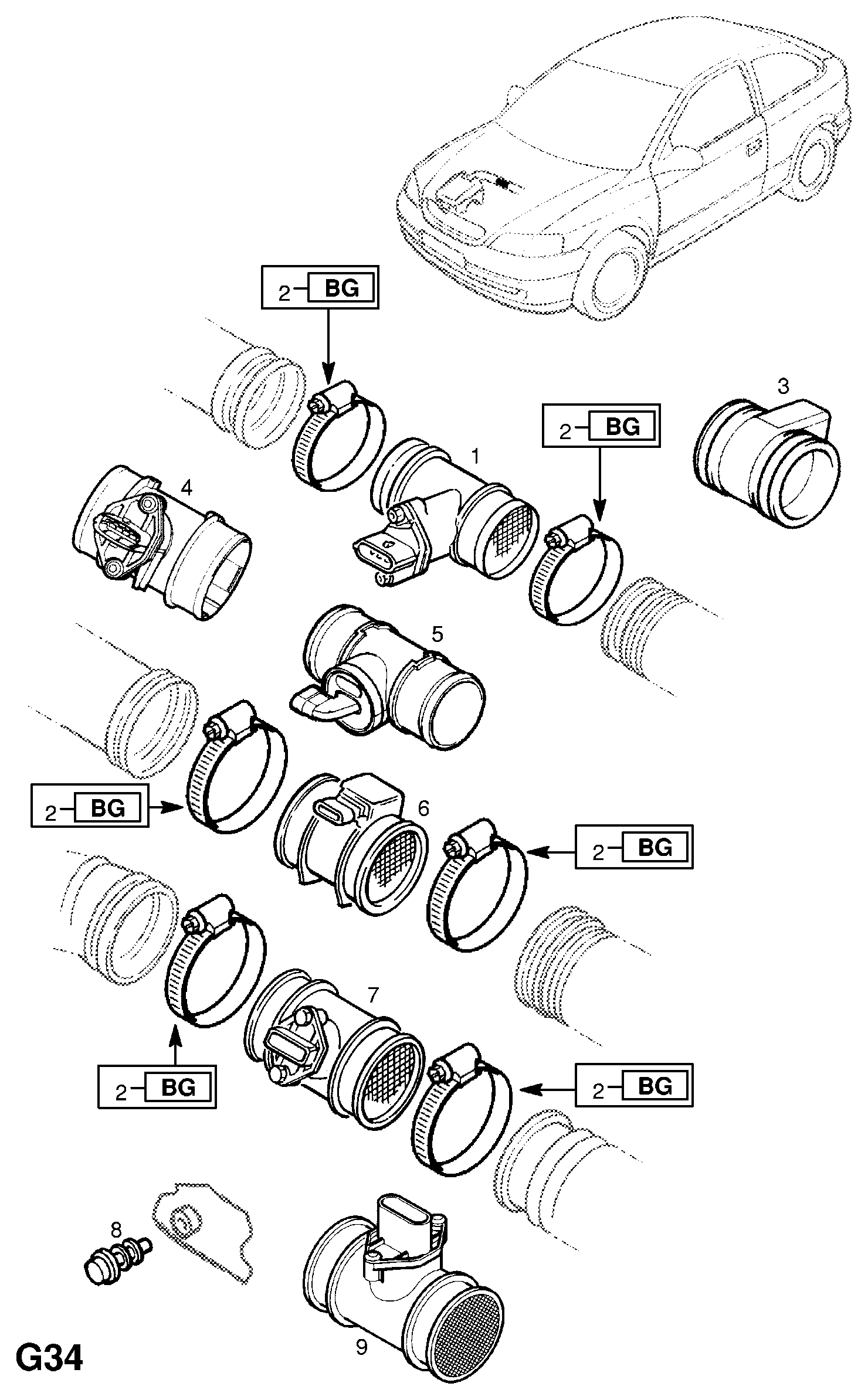 GM 836586 - Senzor debit aer allinparts.ro