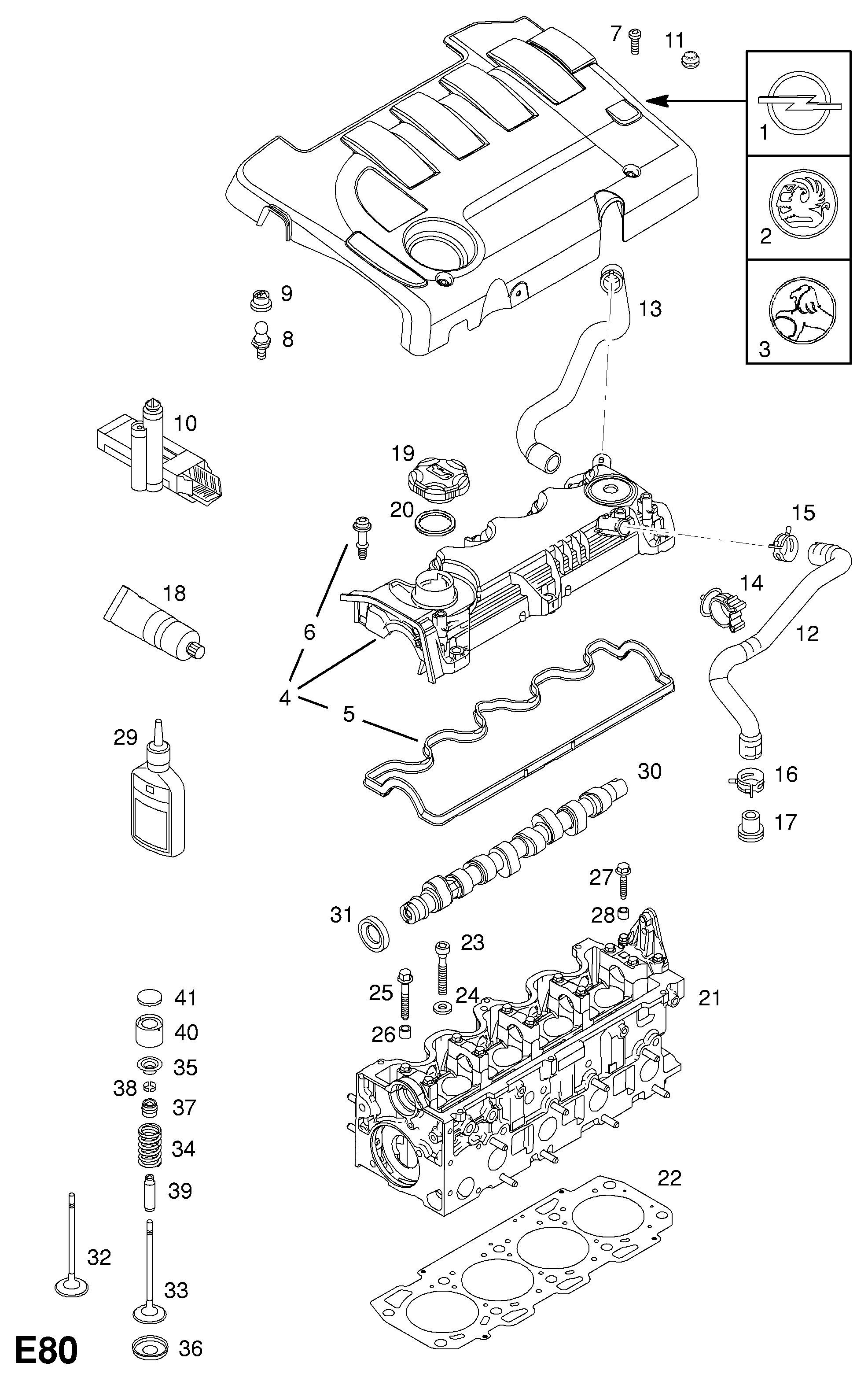PSA 56 07 165 - Garnitura, capac supape allinparts.ro