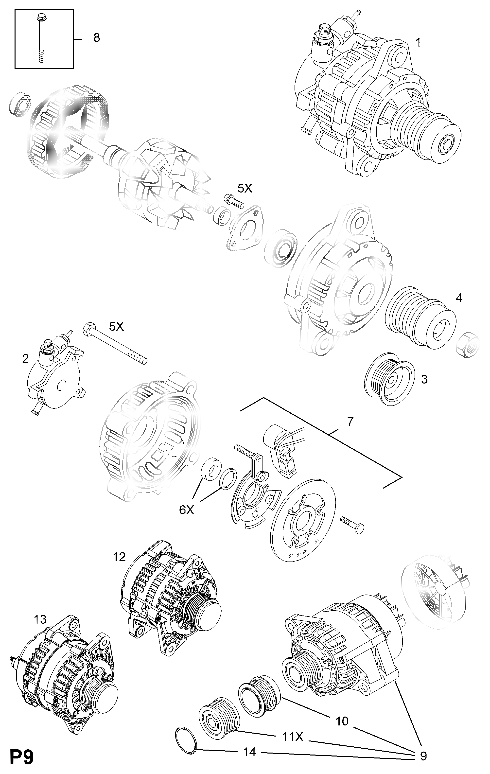GM 1204413 - Fulie, alternator allinparts.ro