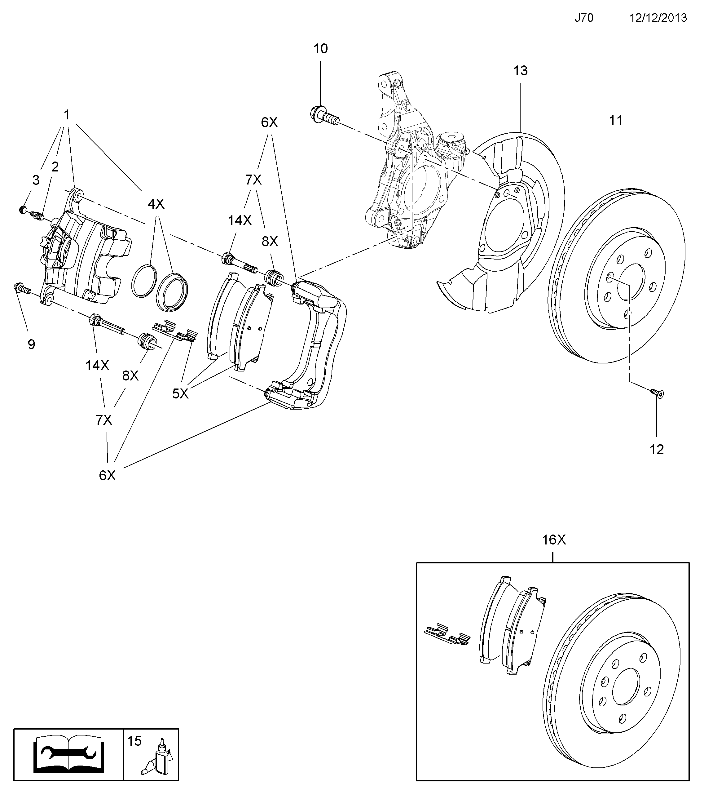 PSA 1605126 - Set placute frana,frana disc allinparts.ro