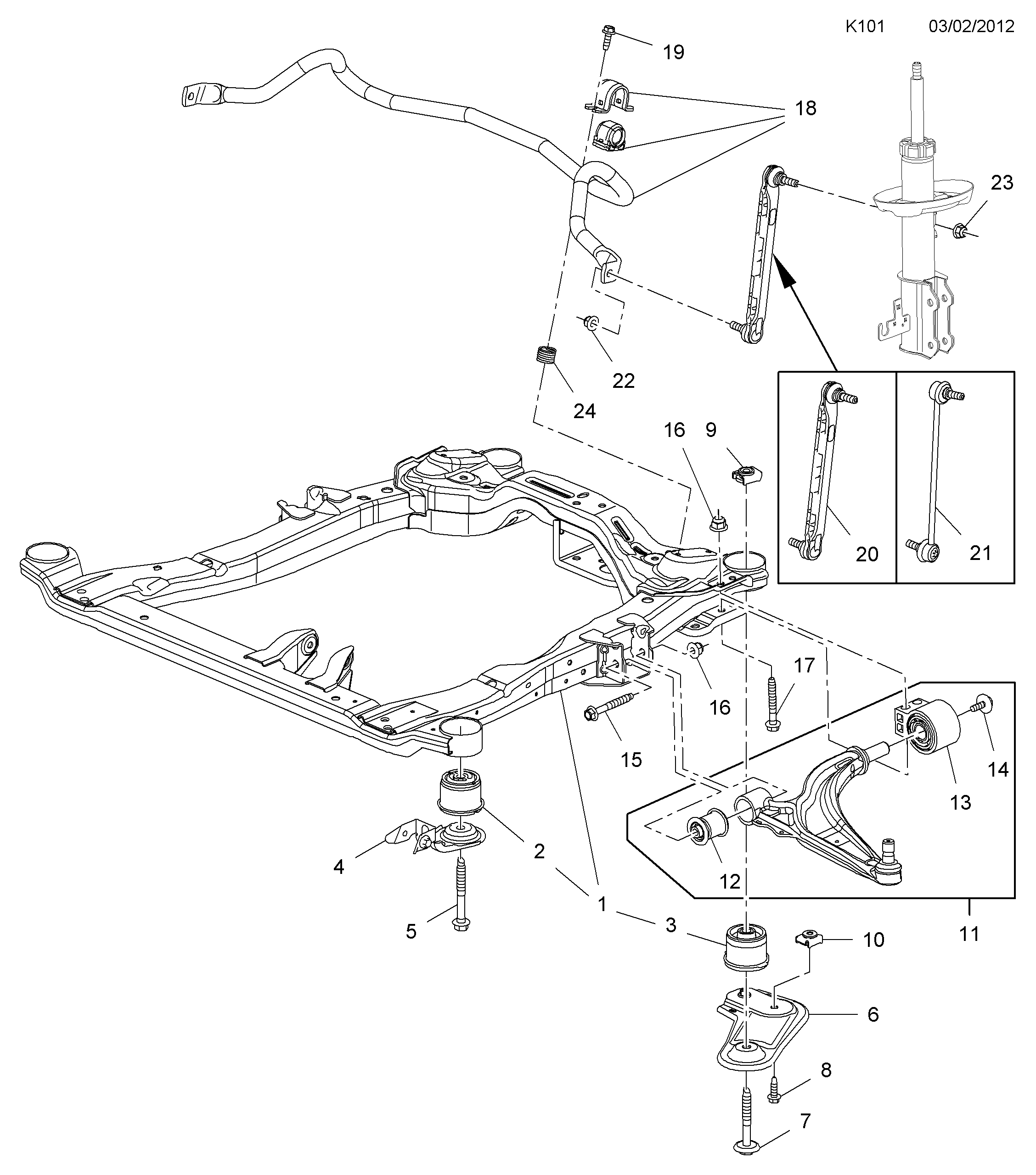 PSA 352510* - Brat, suspensie roata allinparts.ro