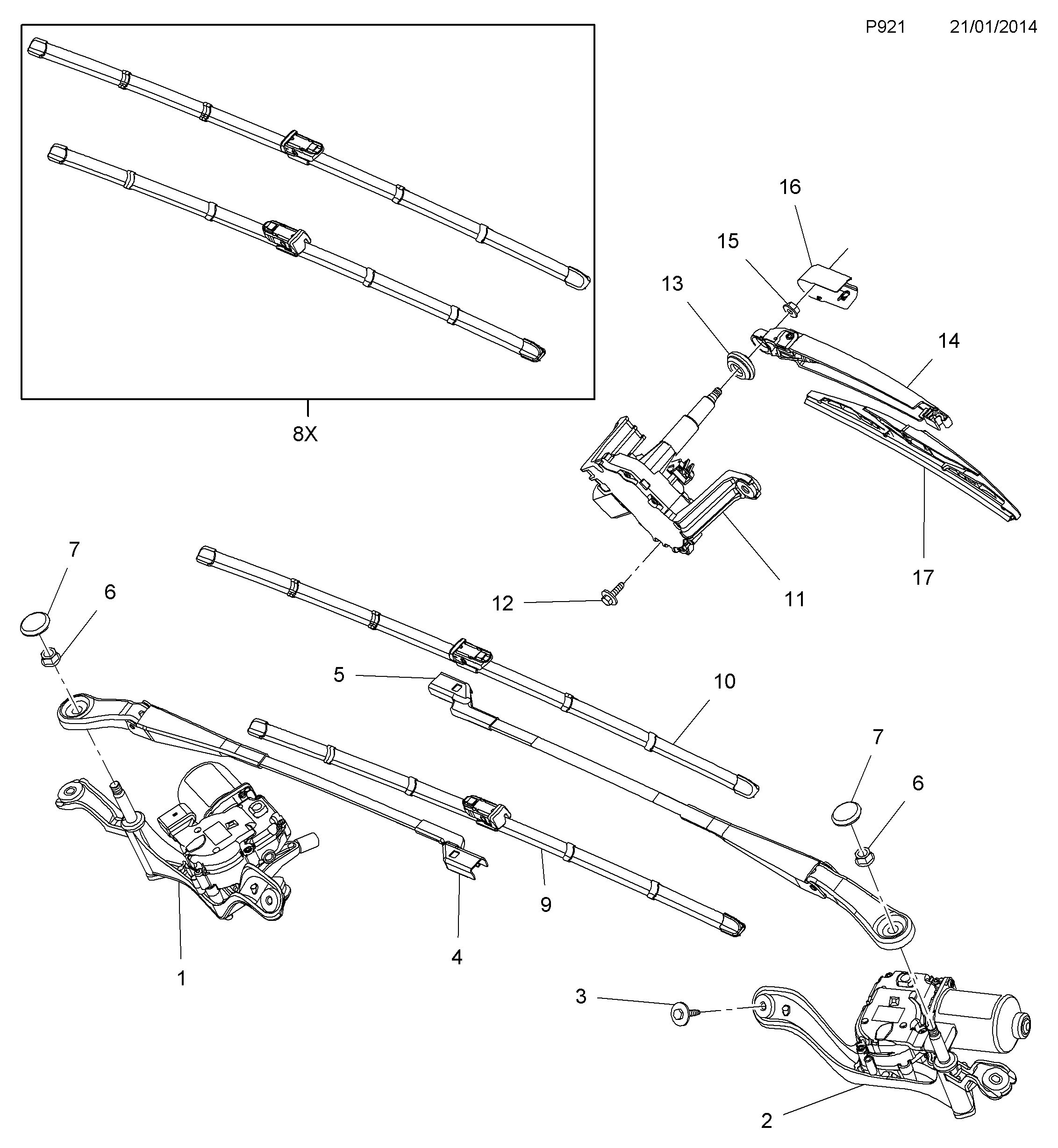 PSA 1272067 - Lamela stergator allinparts.ro