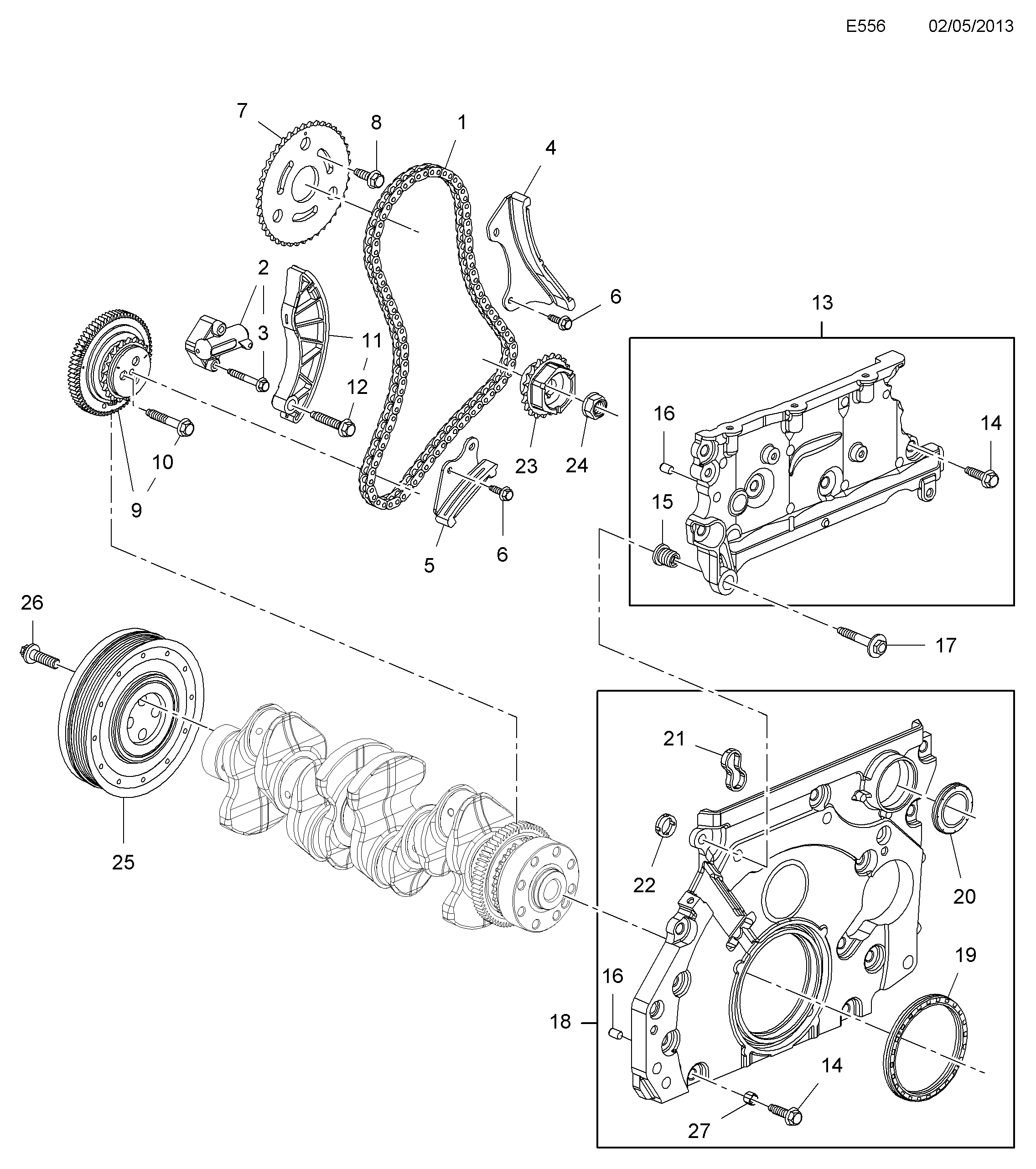 PSA 637008 - Chit lant de distributie allinparts.ro