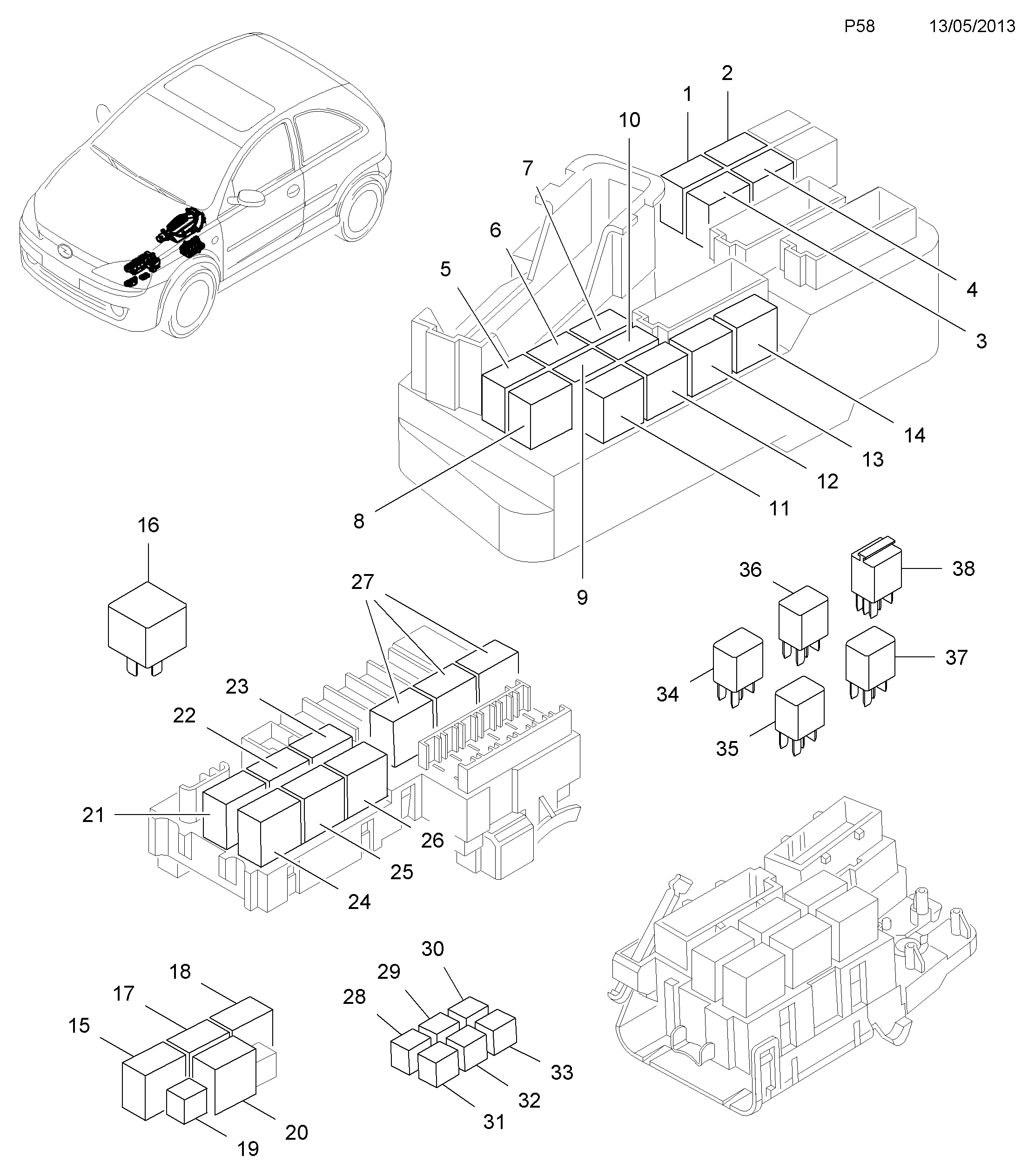 PSA 1235277 - Releu, preincalzire combustibil allinparts.ro