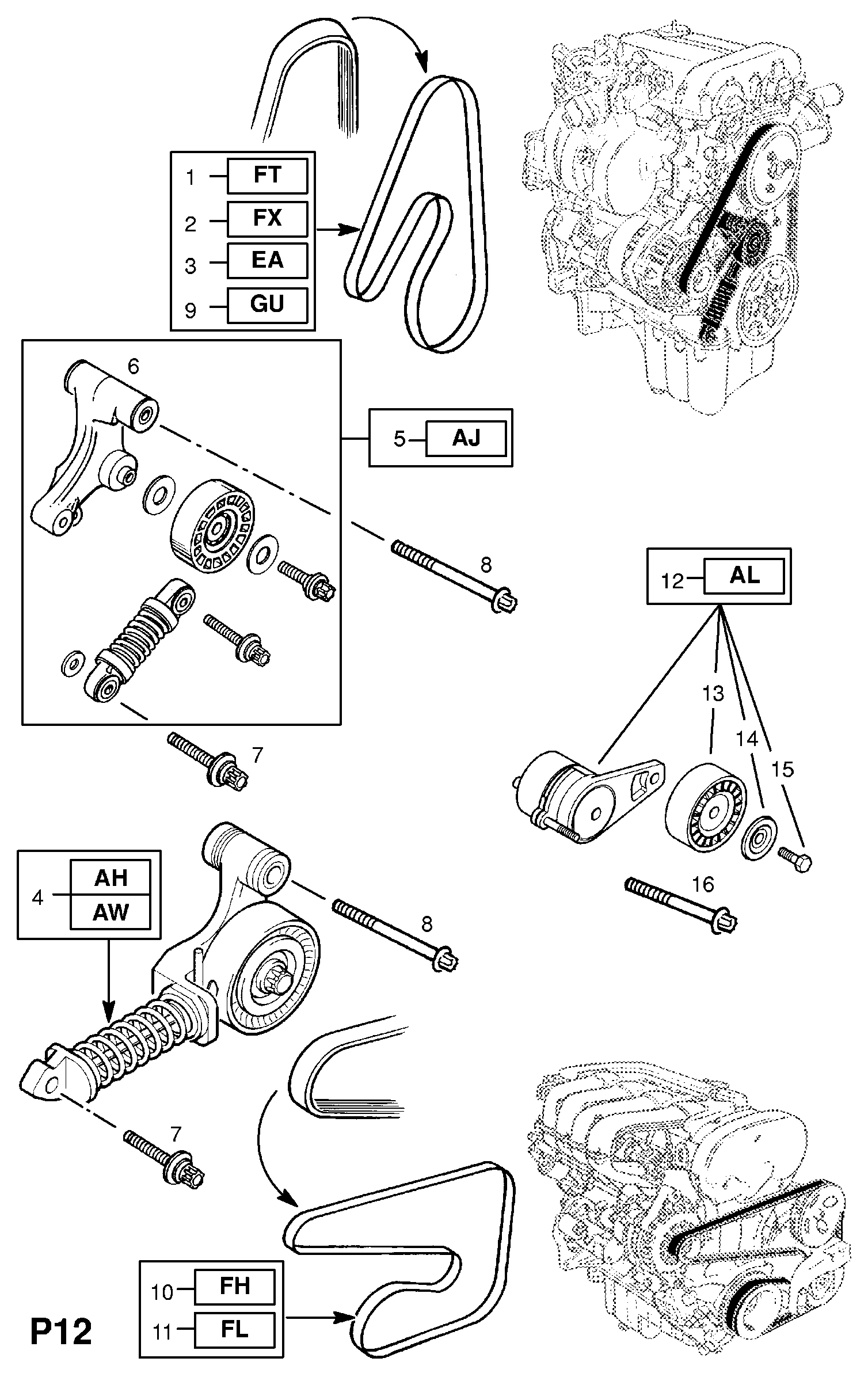 GM 1340642 - Curea transmisie cu caneluri allinparts.ro