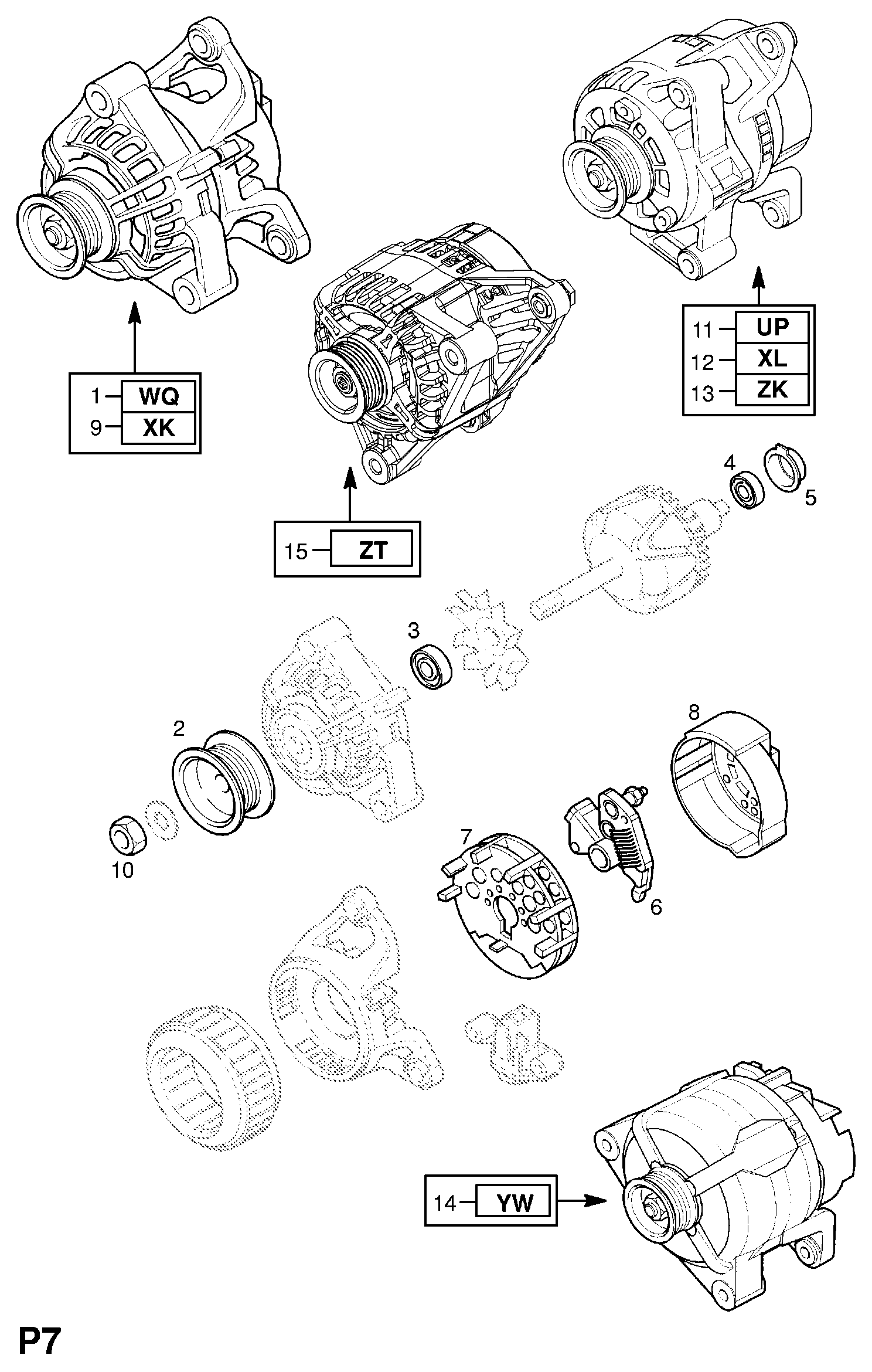 GM 6204102 - Generator / Alternator allinparts.ro