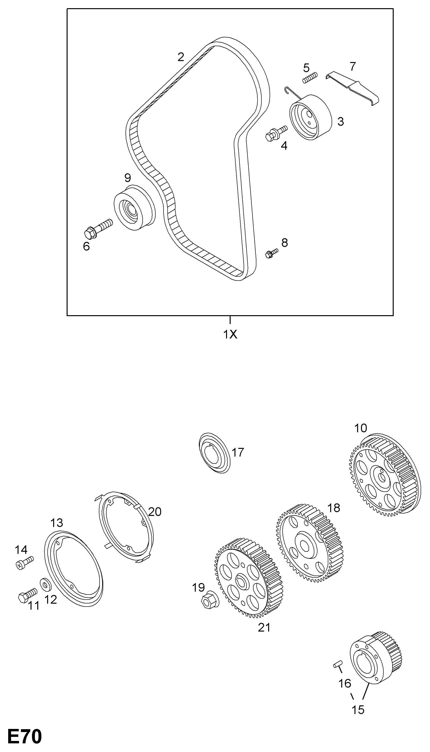 PSA 16 06 389 - Set curea de distributie allinparts.ro