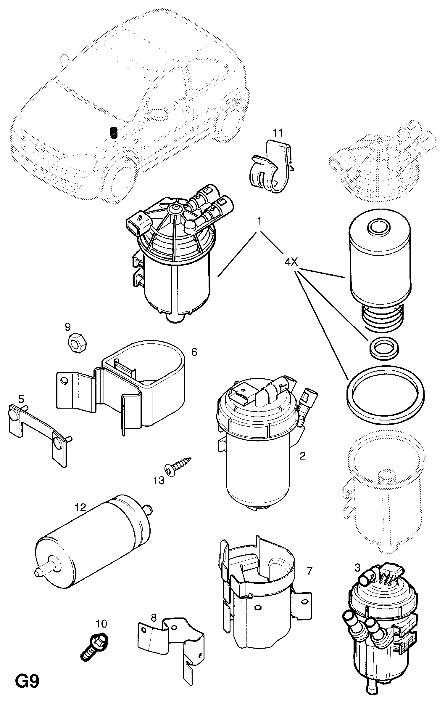 GM 813036 - Filtru combustibil allinparts.ro