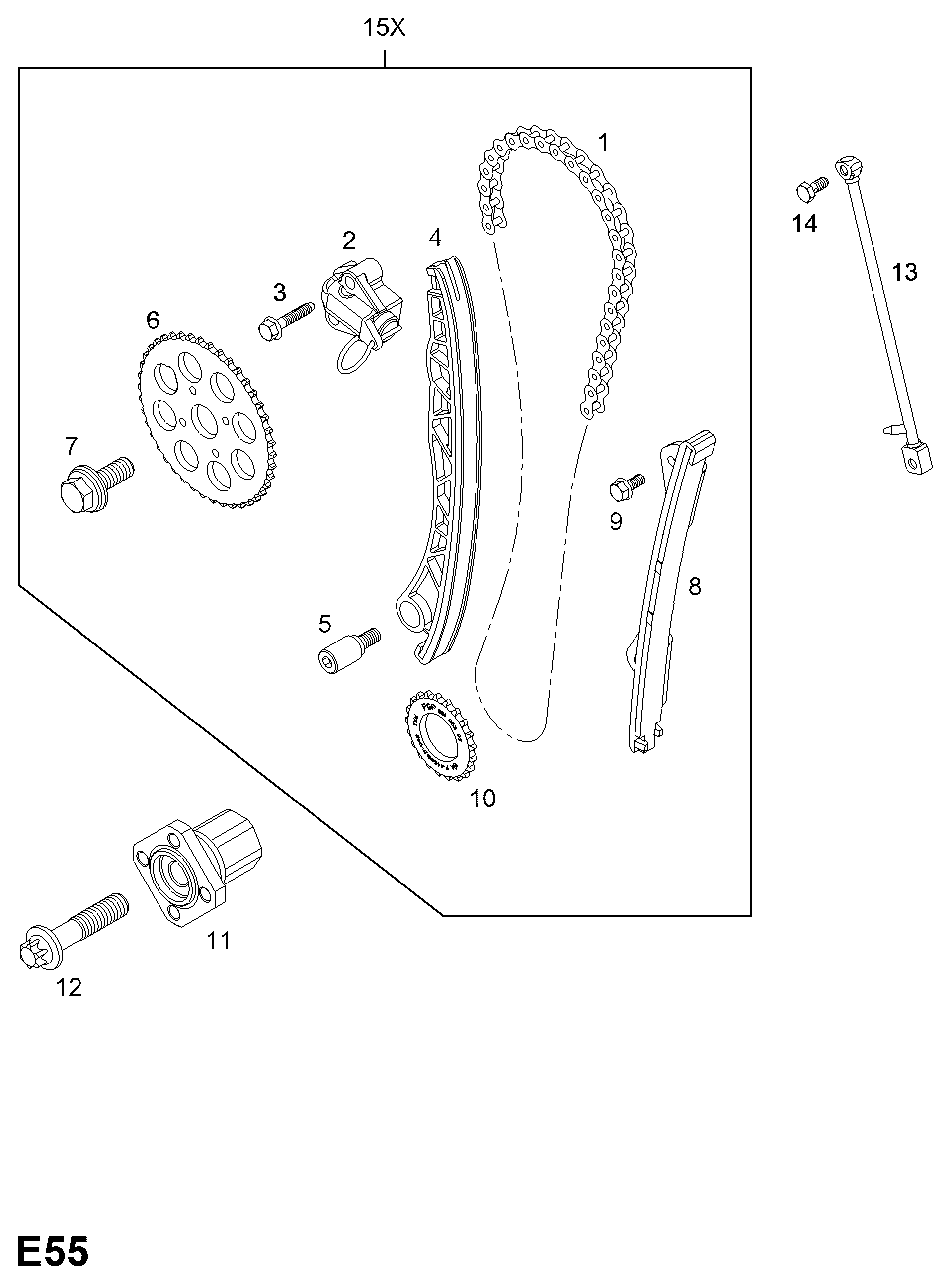 PSA 56 36 442 - Chit lant de distributie allinparts.ro