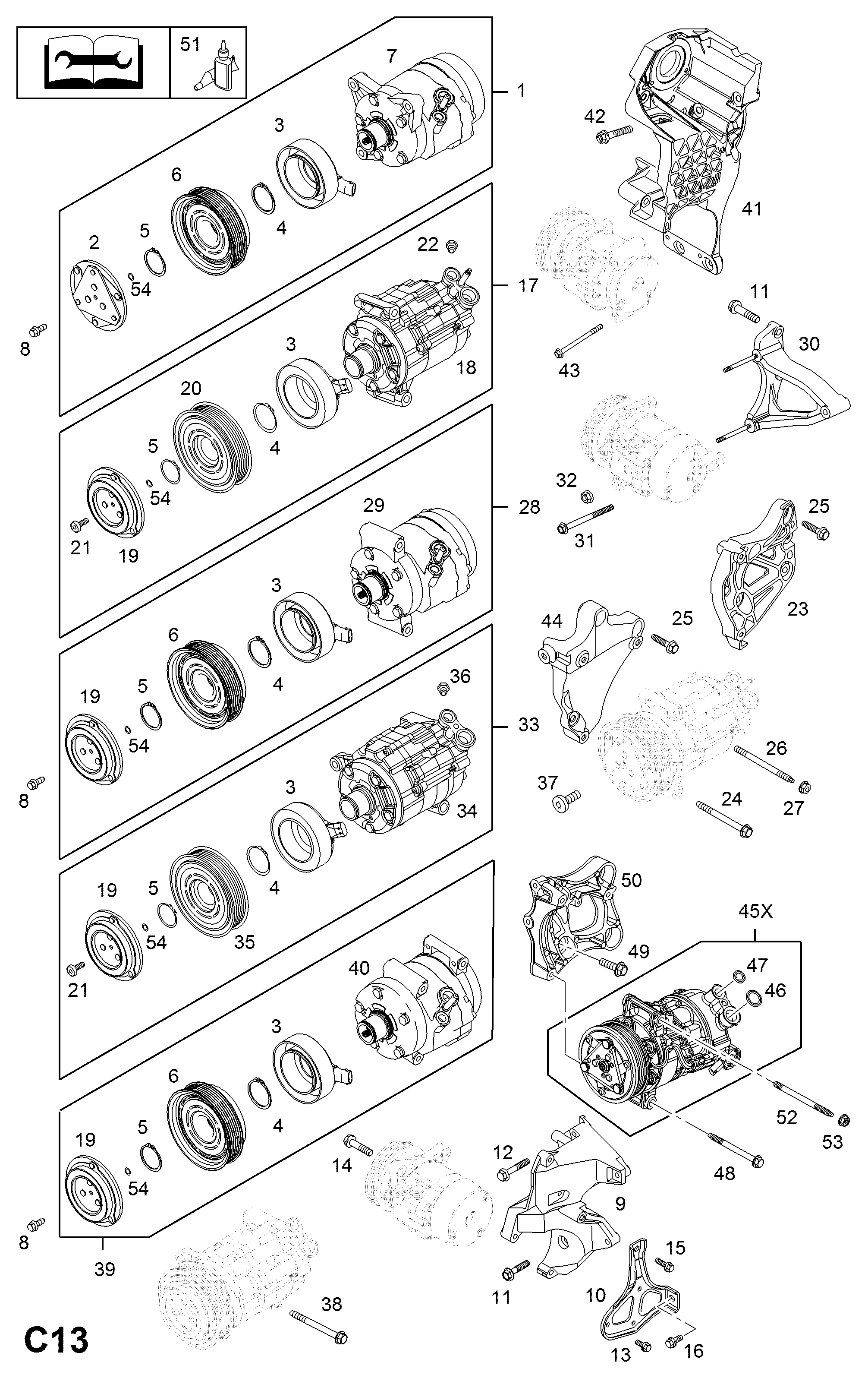 PSA 48 13 543 - Compresor, climatizare allinparts.ro