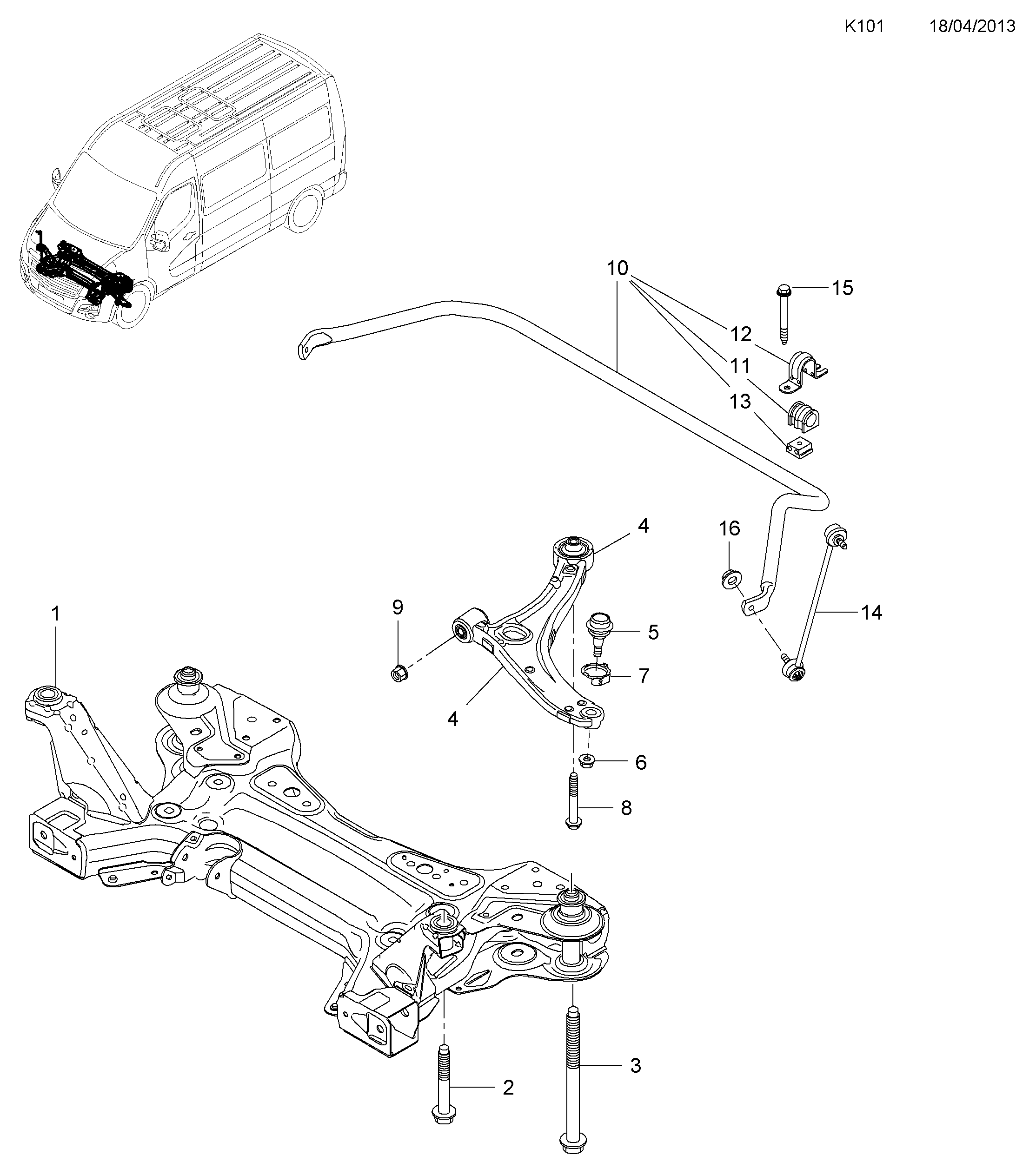 RENAULT 4419216 - Brat, suspensie roata allinparts.ro