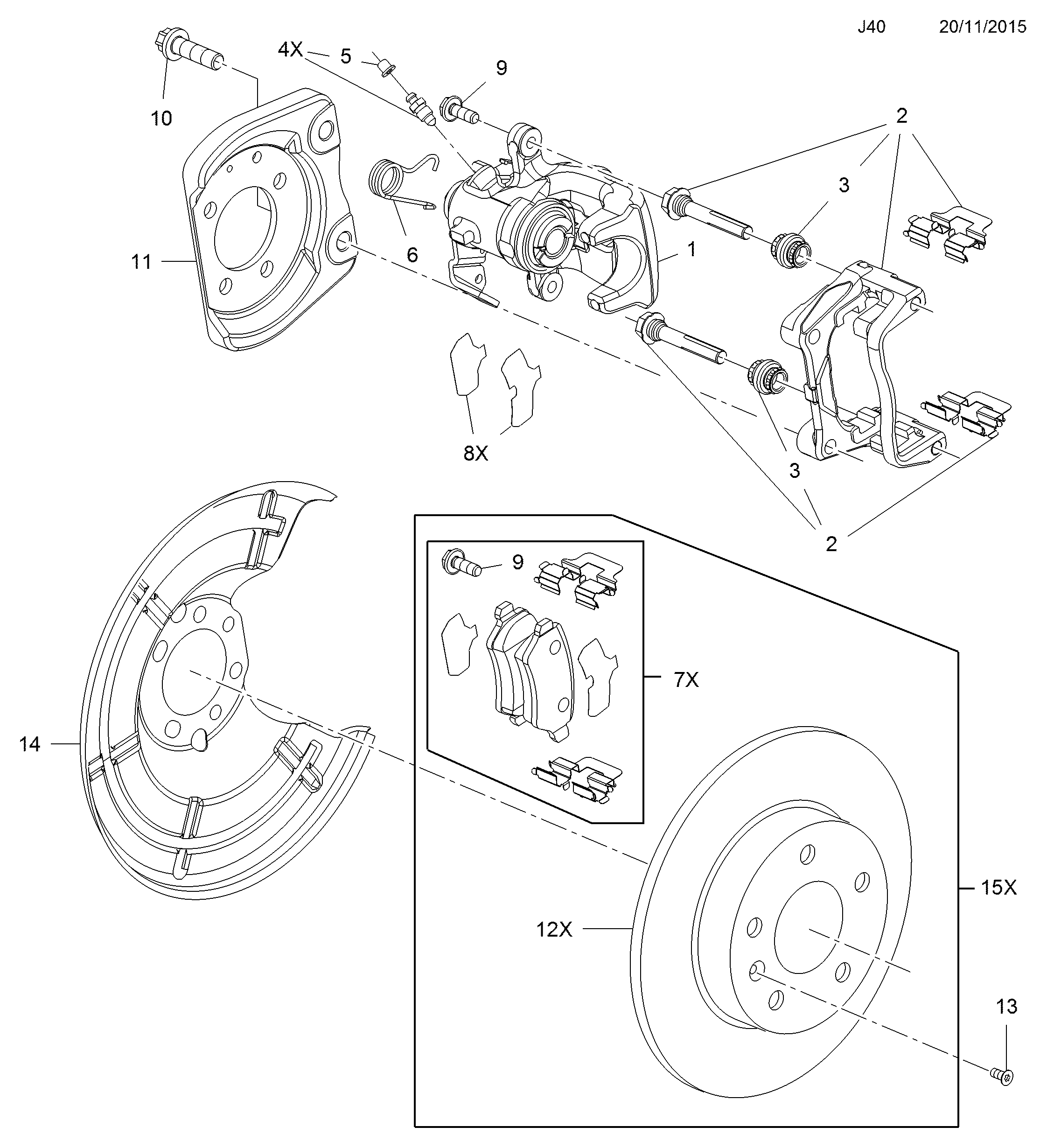 GM 542127 - Set bucsi de ghidaj, etrier frana allinparts.ro