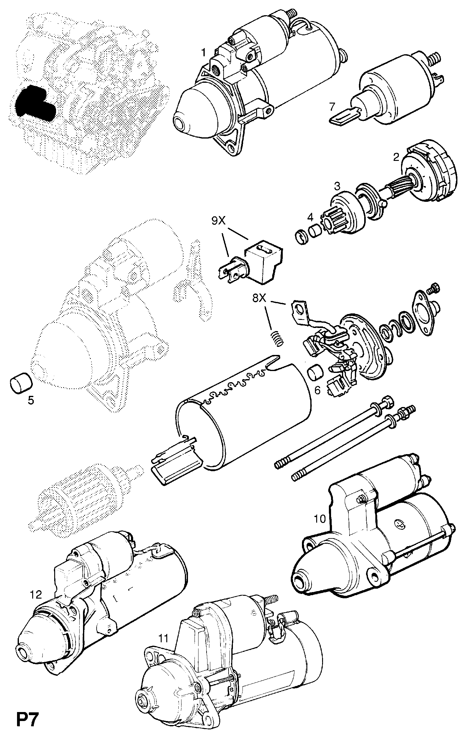 PSA 62 02 043 - Starter allinparts.ro